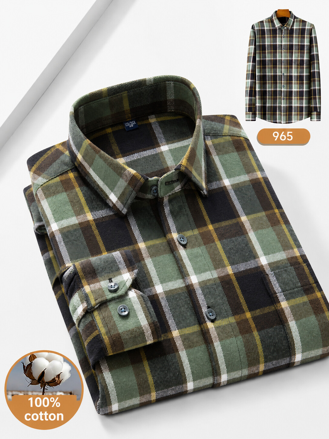 Cotton Check Business Shirt-Bellvero