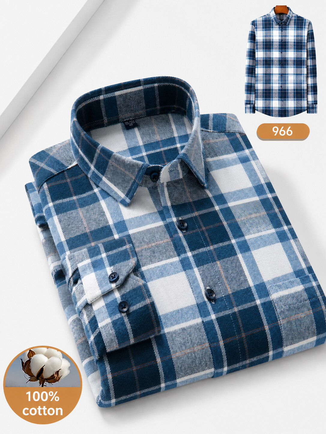 Cotton Check Business Shirt-Bellvero