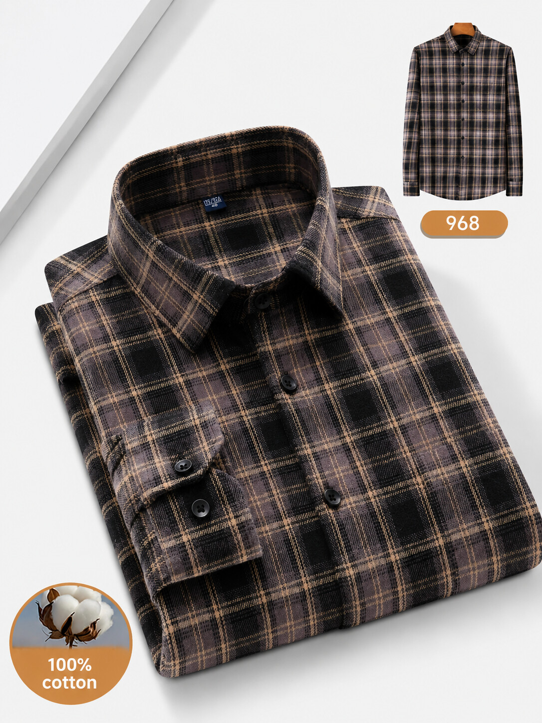 Cotton Check Business Shirt-Bellvero