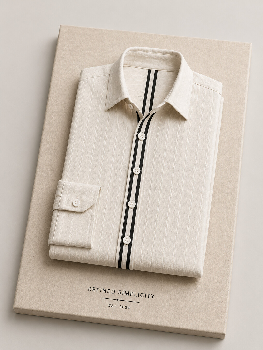 Men’s Double-Strap Placket Shirt