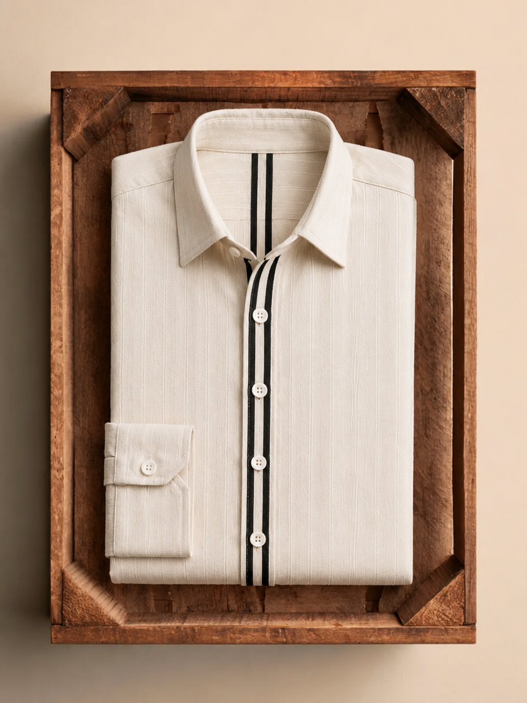 Men’s Double-Strap Placket Shirt