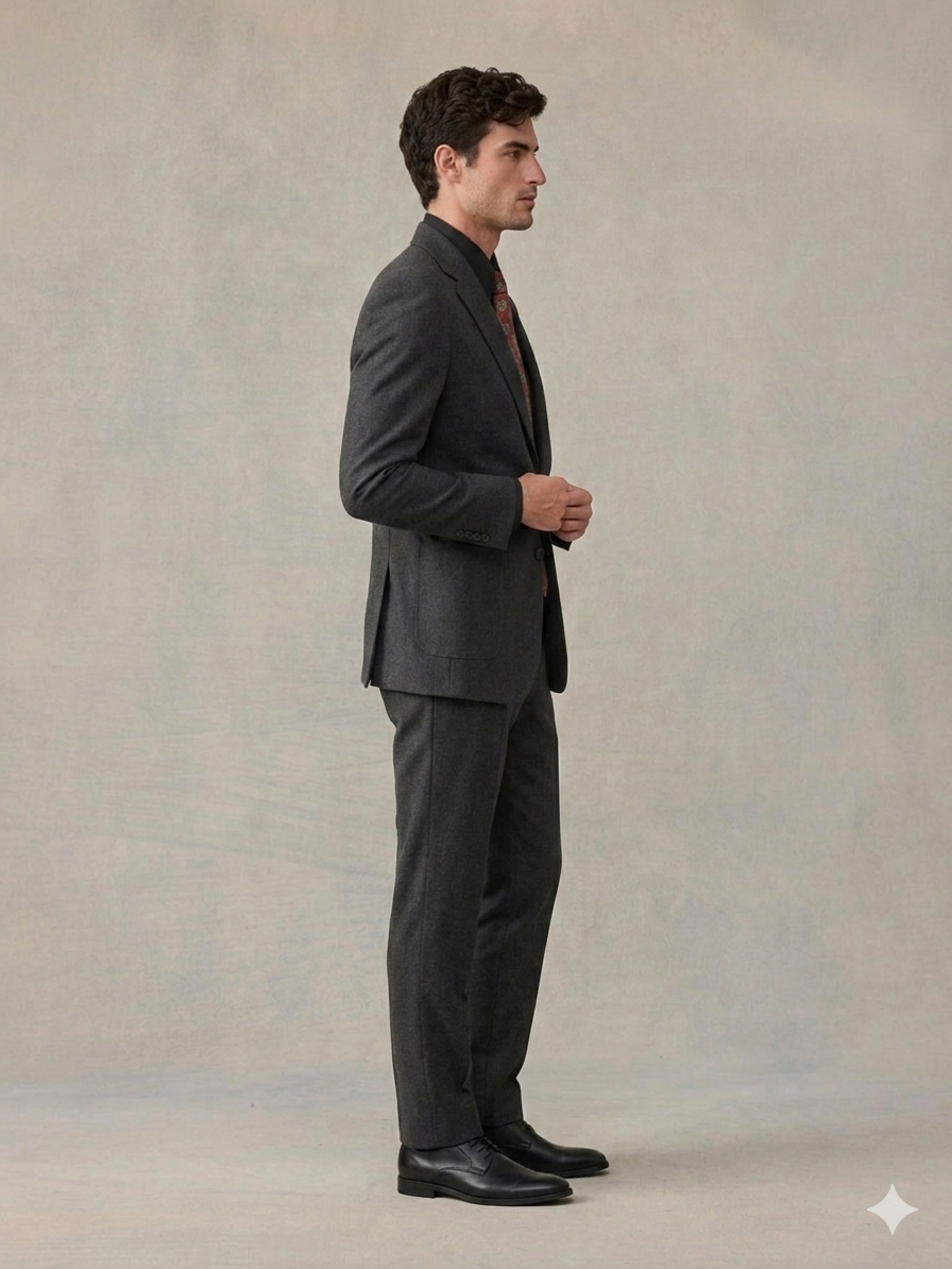 Modern Fit Dark Gray Suit