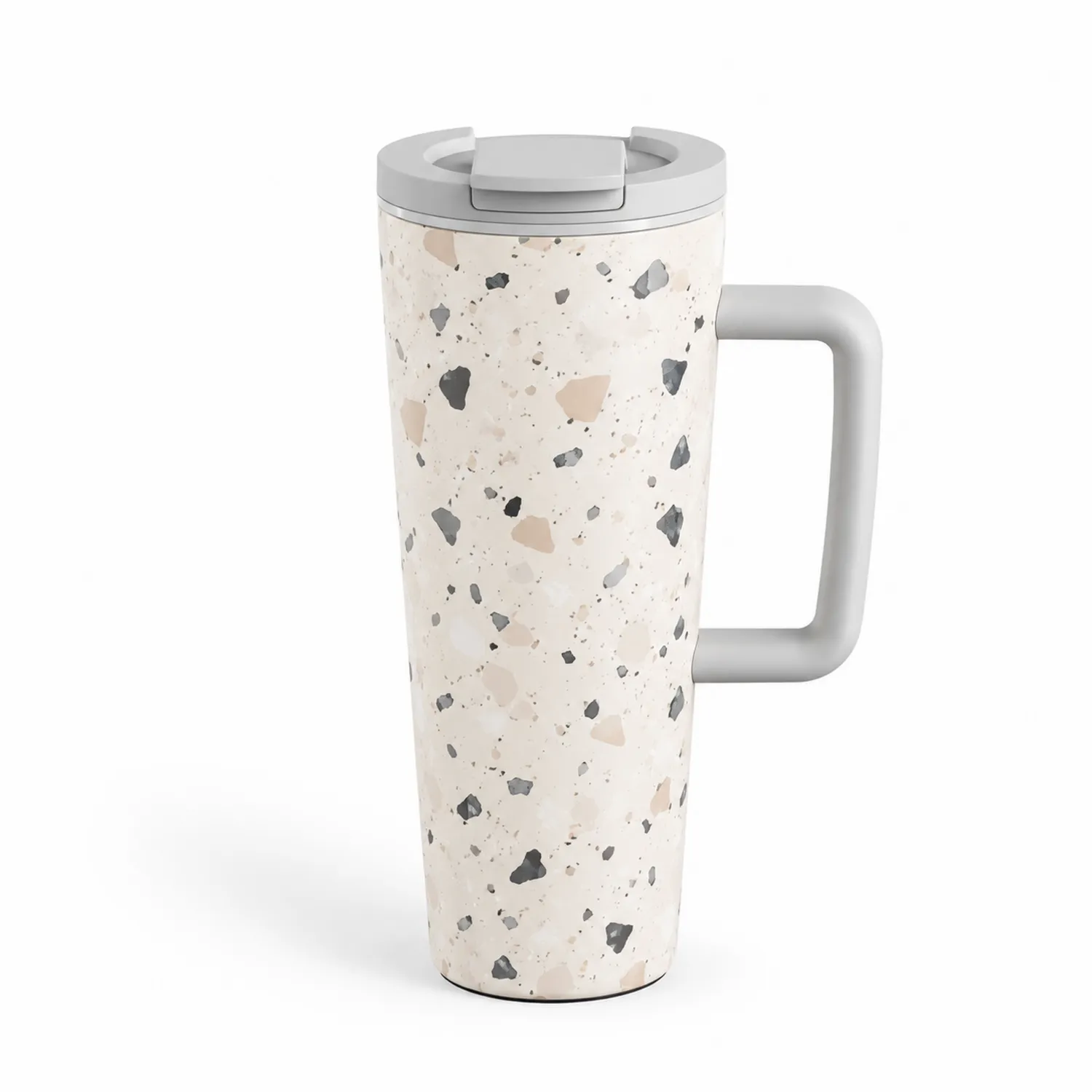 Taza térmica con asa 450ml diseño Terrazo gris