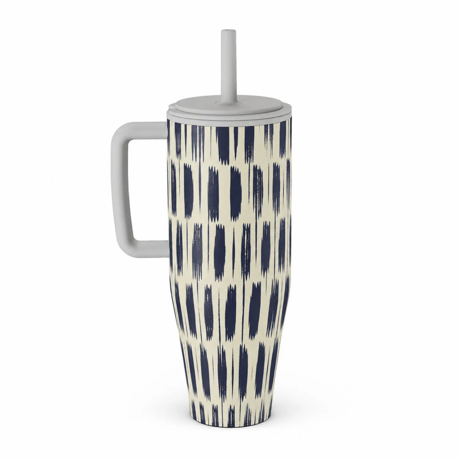 Taza Térmica con Asa Azul y Blanco 500ml