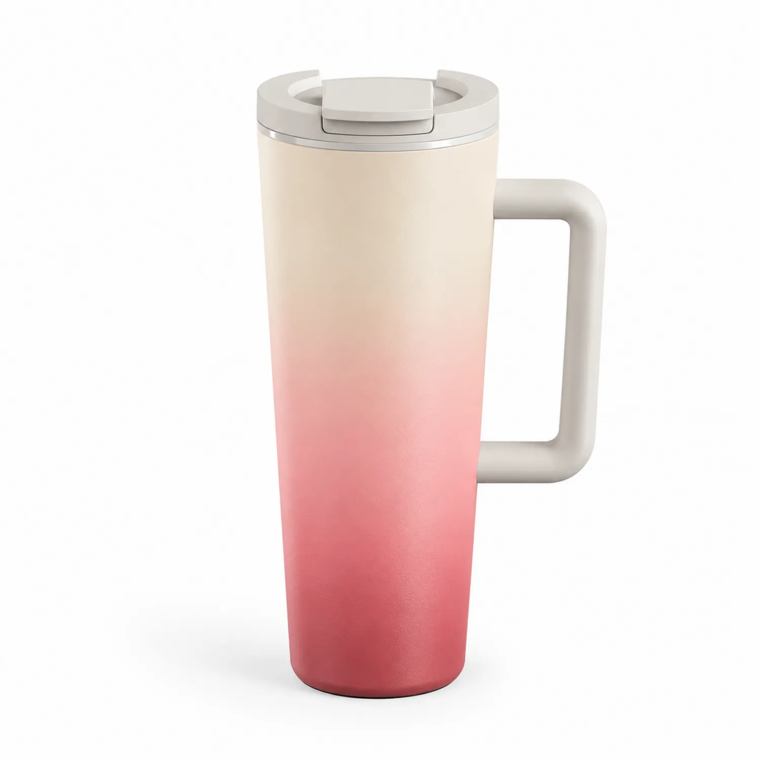 Taza térmica 480ml rosa degradado con asa