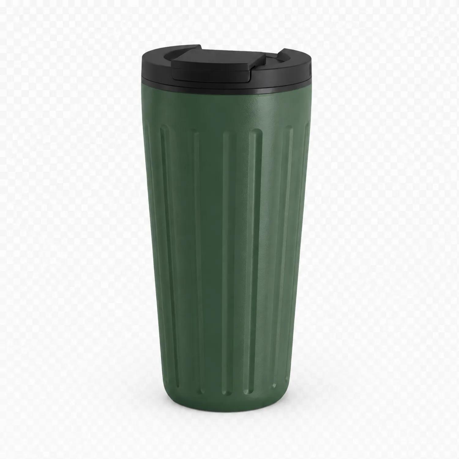 Taza Térmica con Tapa 450ml Verde Militar