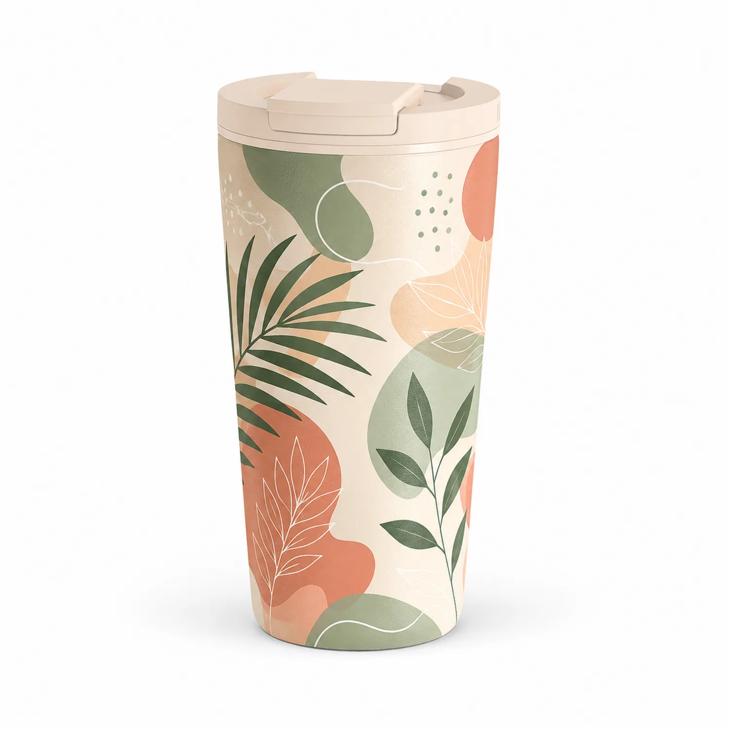 Taza Térmica de Viaje 400ml con Diseño Tropical