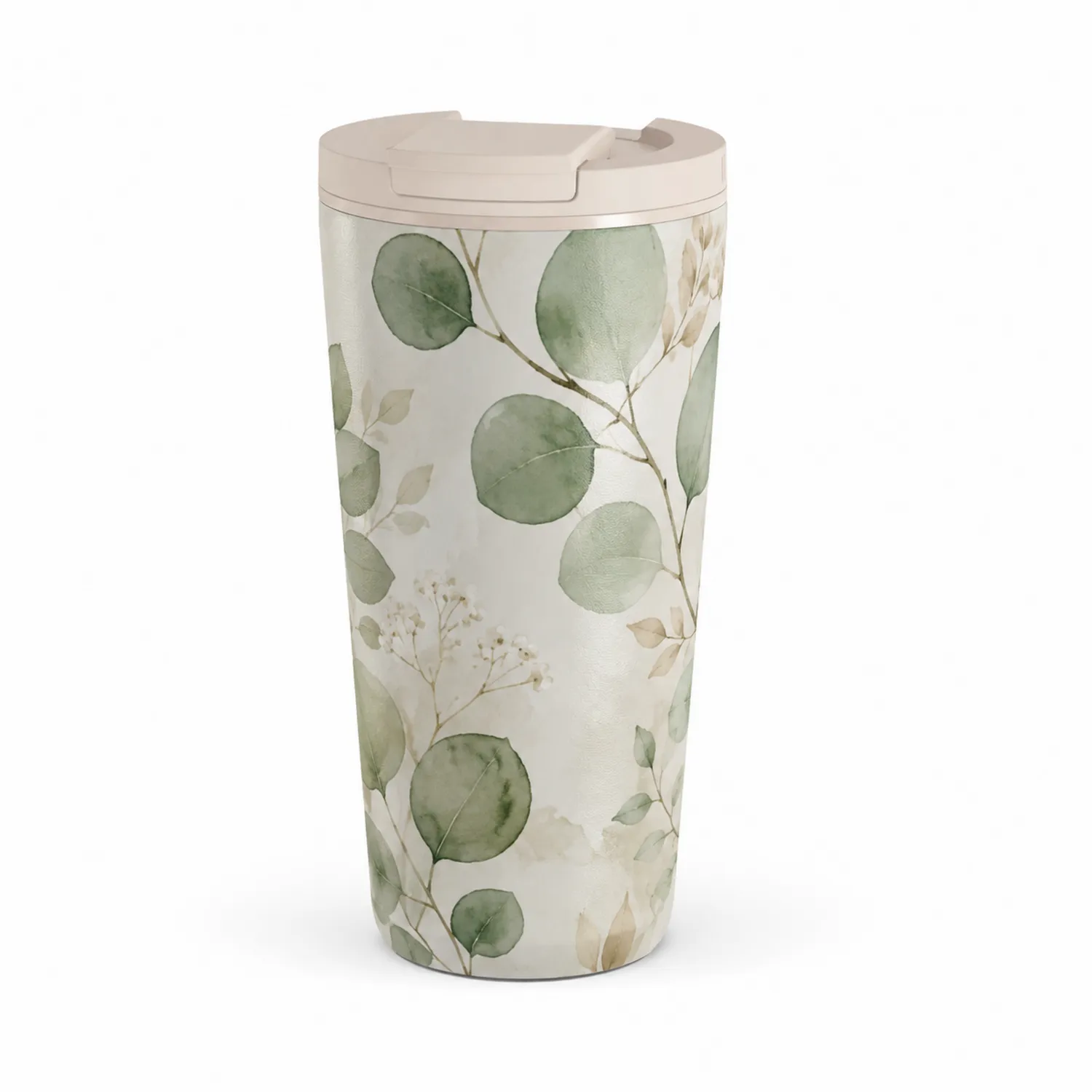 Taza térmica floral verde/blanco 450ml