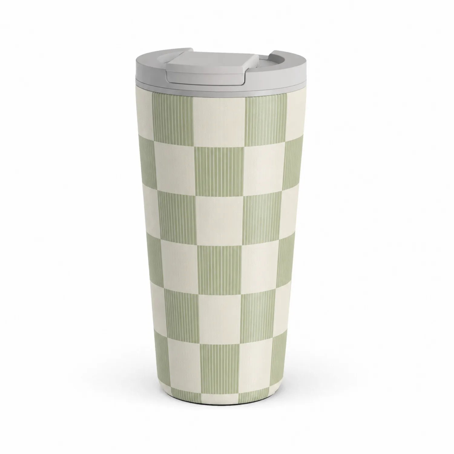 Taza Térmica de Viaje Reutilizable 450ml Verde y Crema