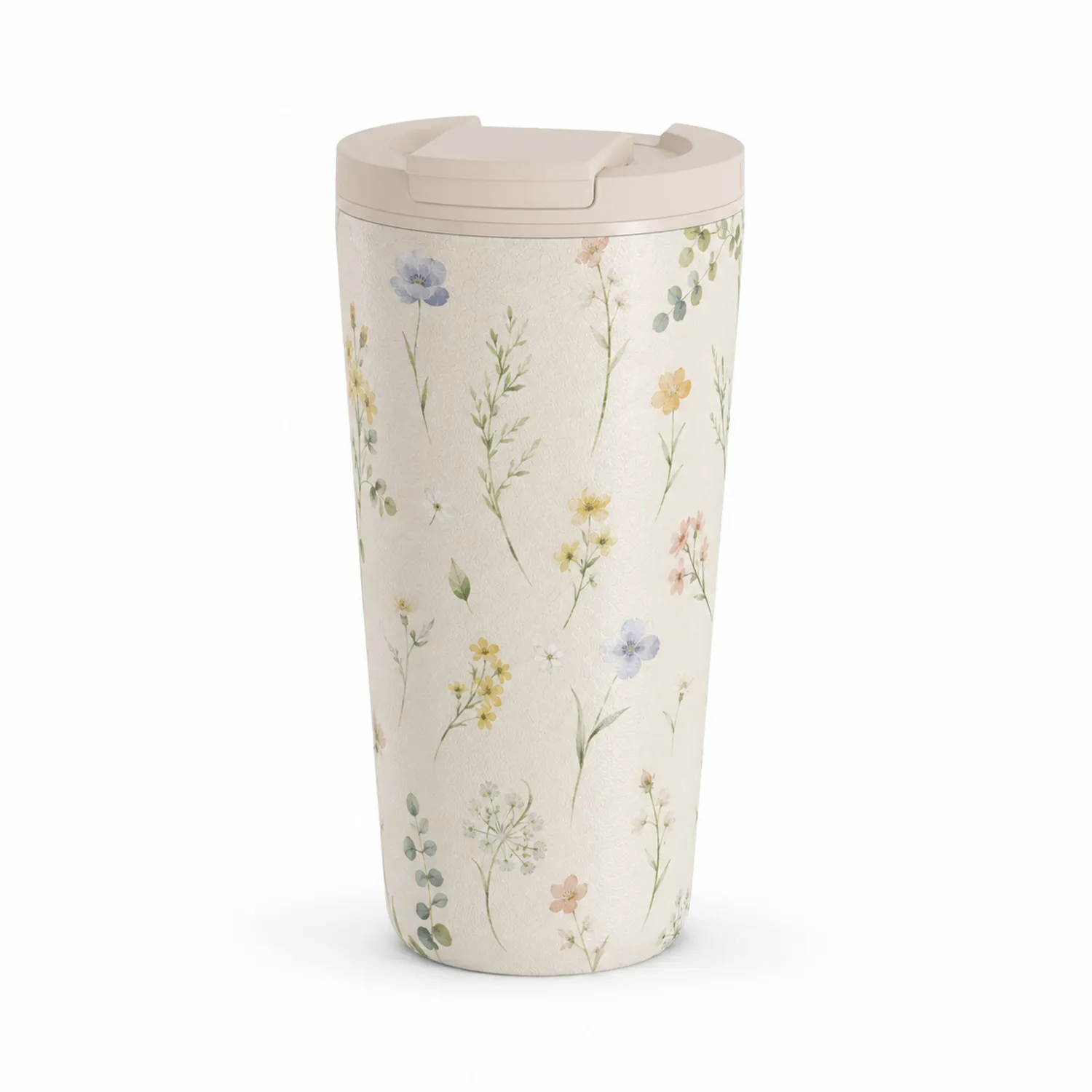Taza térmica hermética con diseño floral 450ml