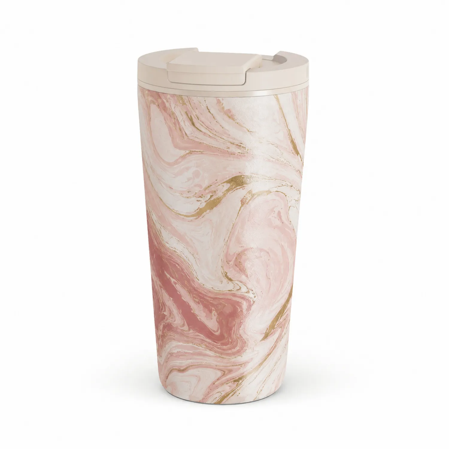Vaso térmico de viaje diseño mármol rosa 350ml