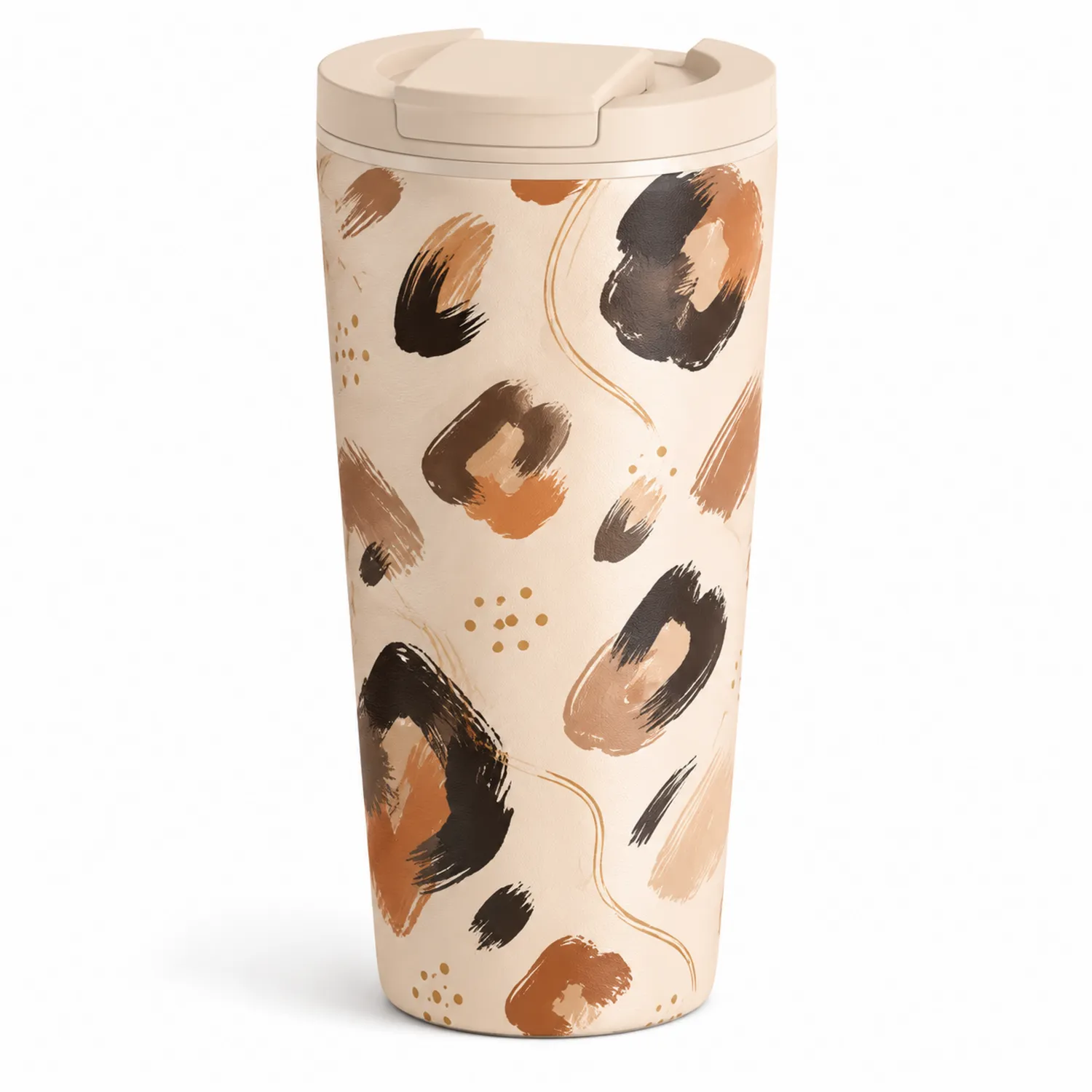 Taza Térmica de Viaje 470ml con Diseño Abstracto