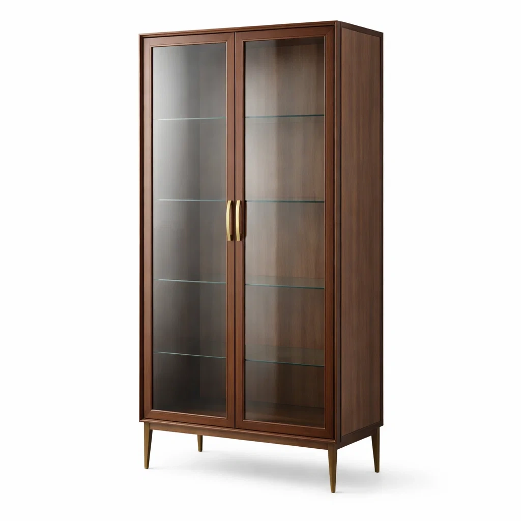 Vetrina in legno con ante in vetro temperato-DREAMCHICNEST