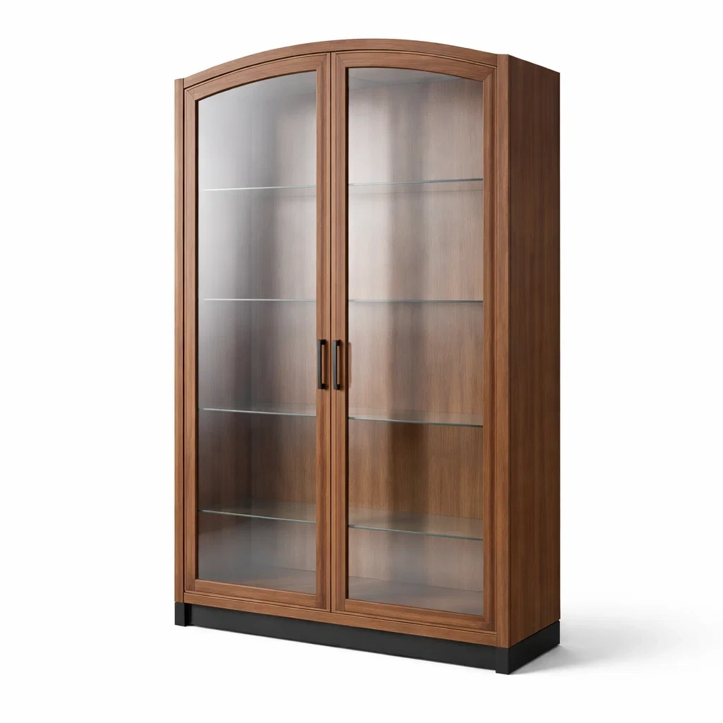 Vetrina in legno mdf con ante in vetro temperato-DREAMCHICNEST