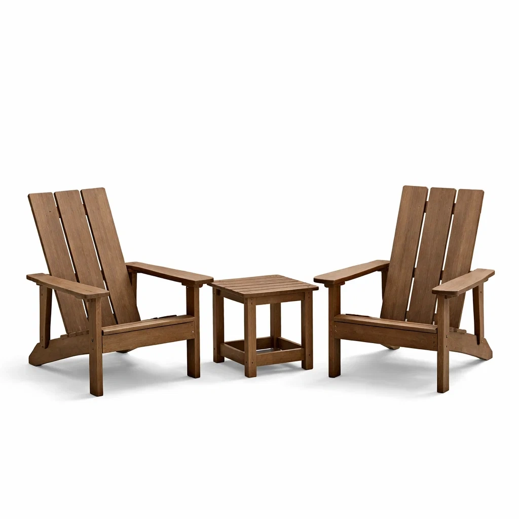 Set da relax piccolo in legno di acacia con sedie e tavolino-DREAMCHICNEST