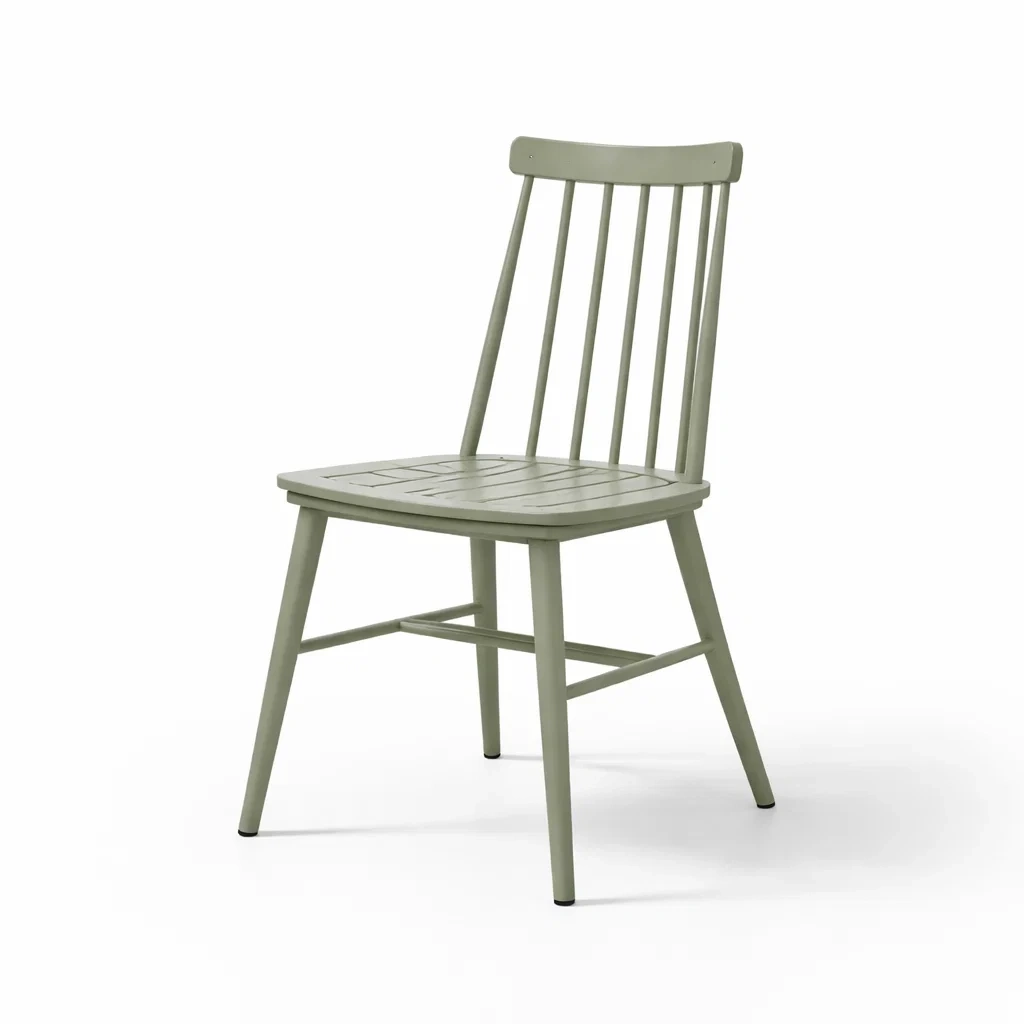 Sedia da pranzo in legno verde-DREAMCHICNEST