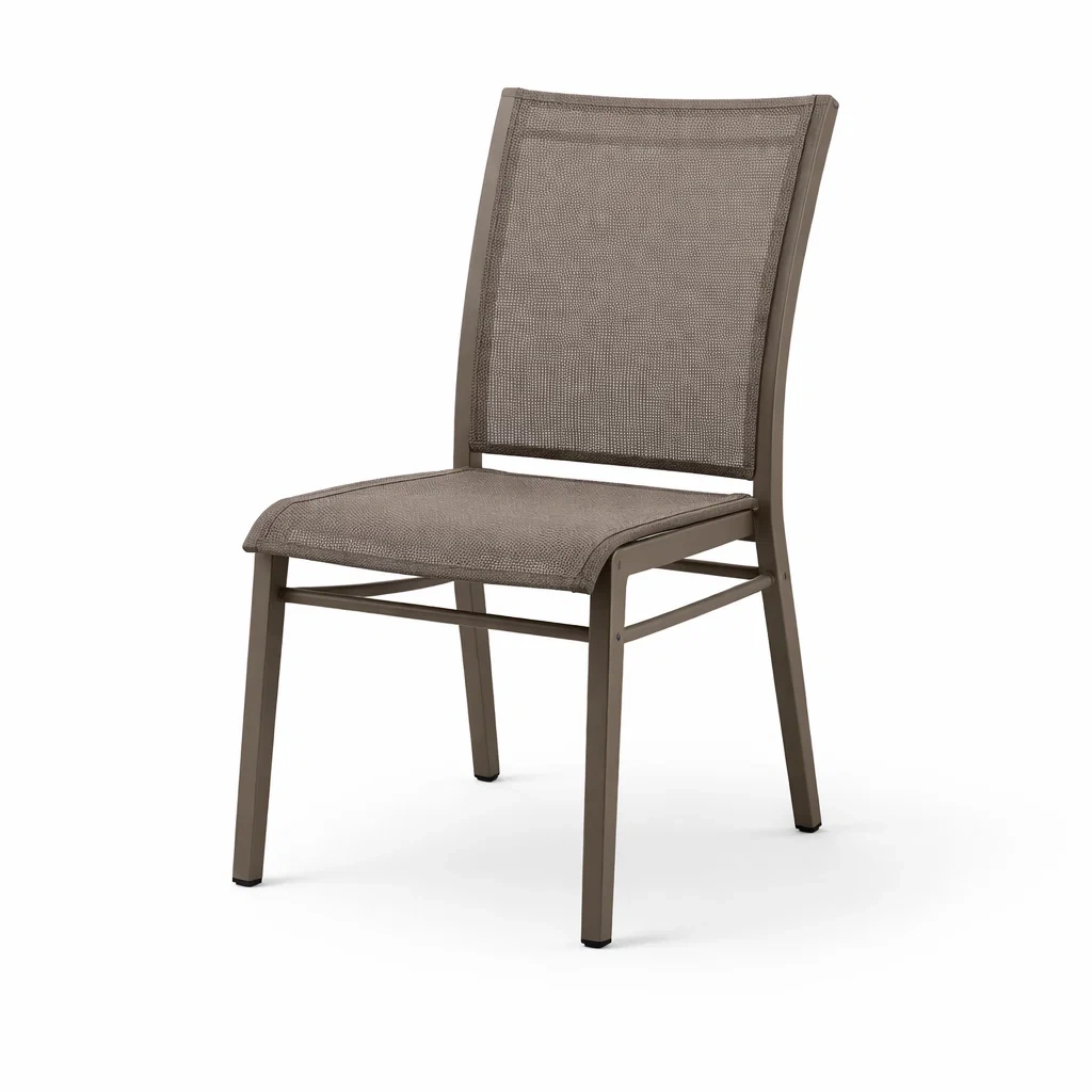 Sedia da pranzo in metallo con tessuto poliestere marrone-DREAMCHICNEST