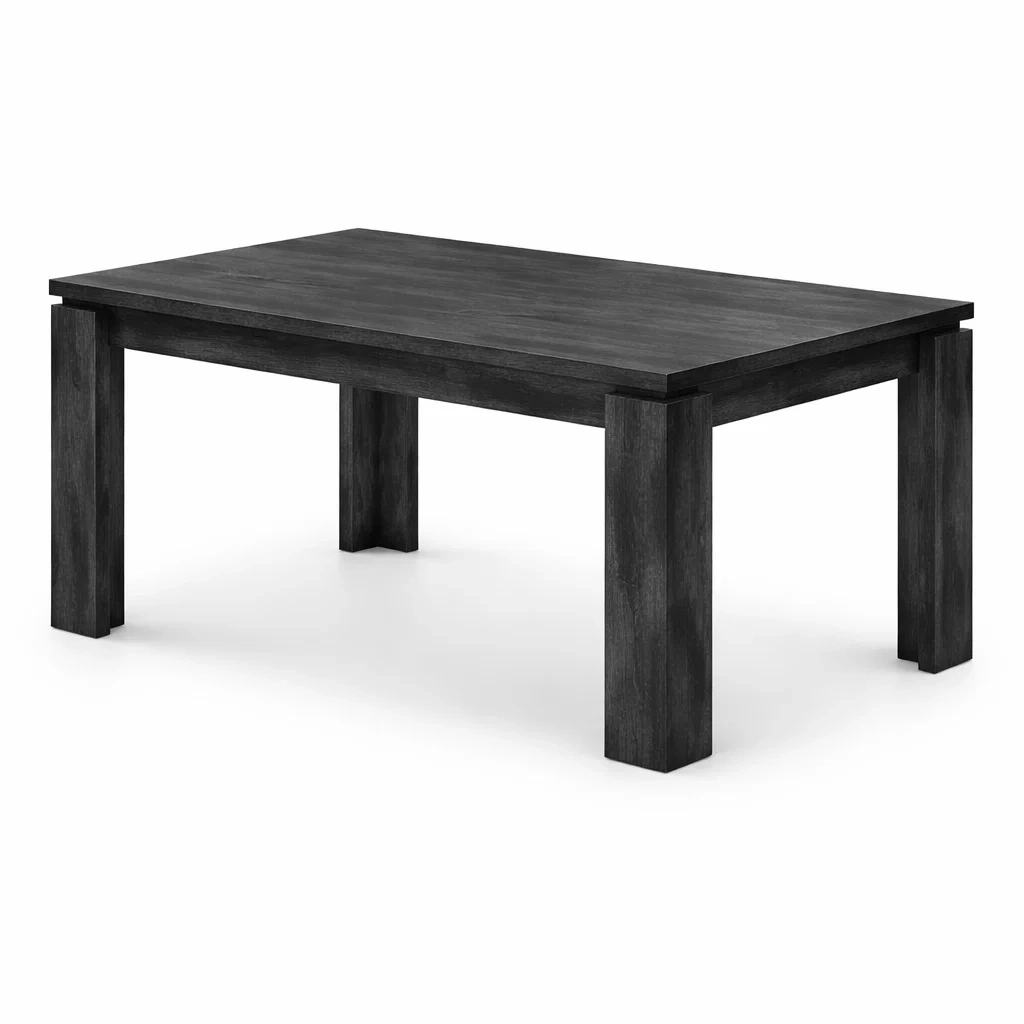 Tavolo da pranzo rettangolare in legno nero-DREAMCHICNEST