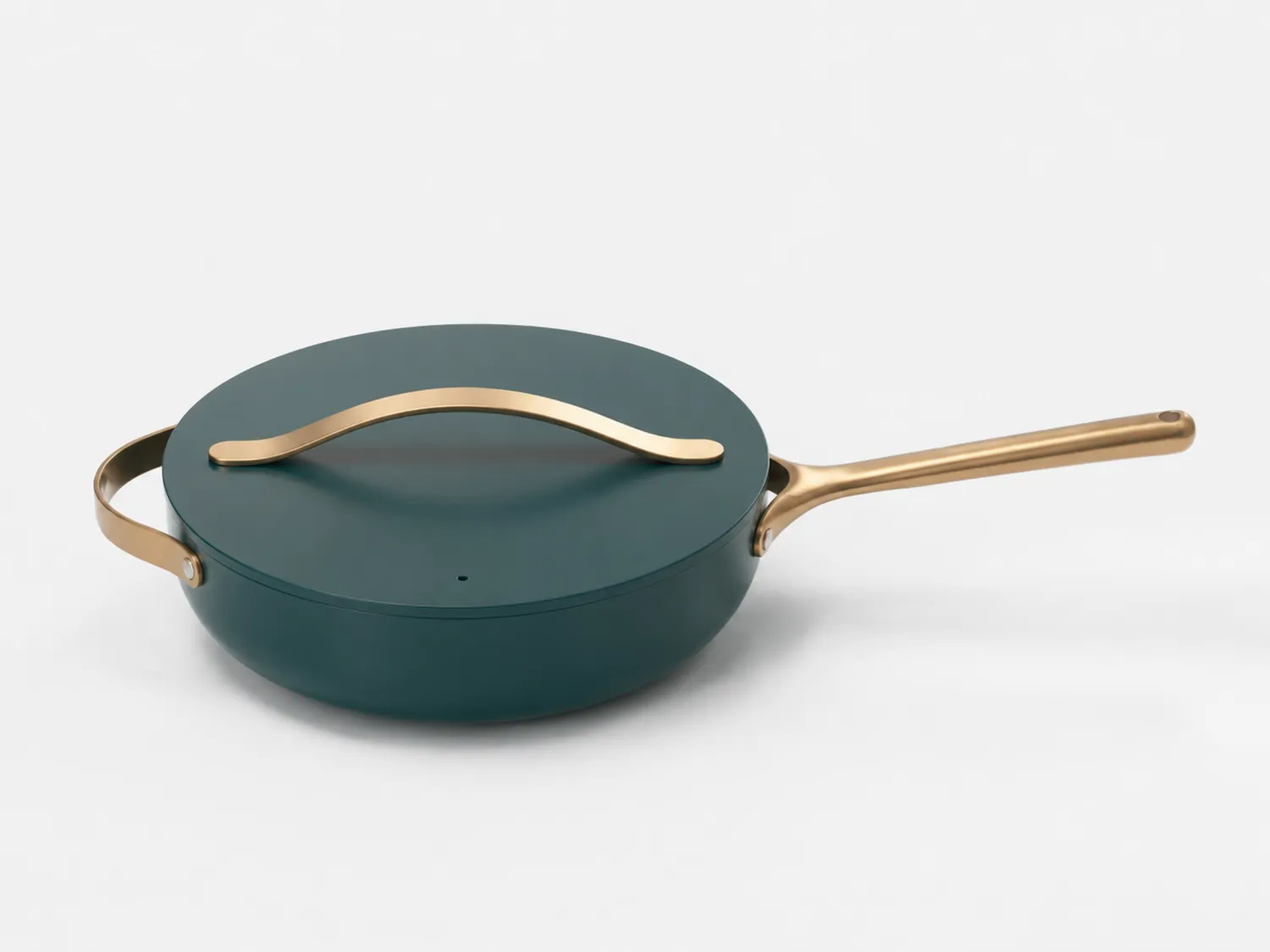 Sartén Antiadherente con Tapa Verde y Dorado