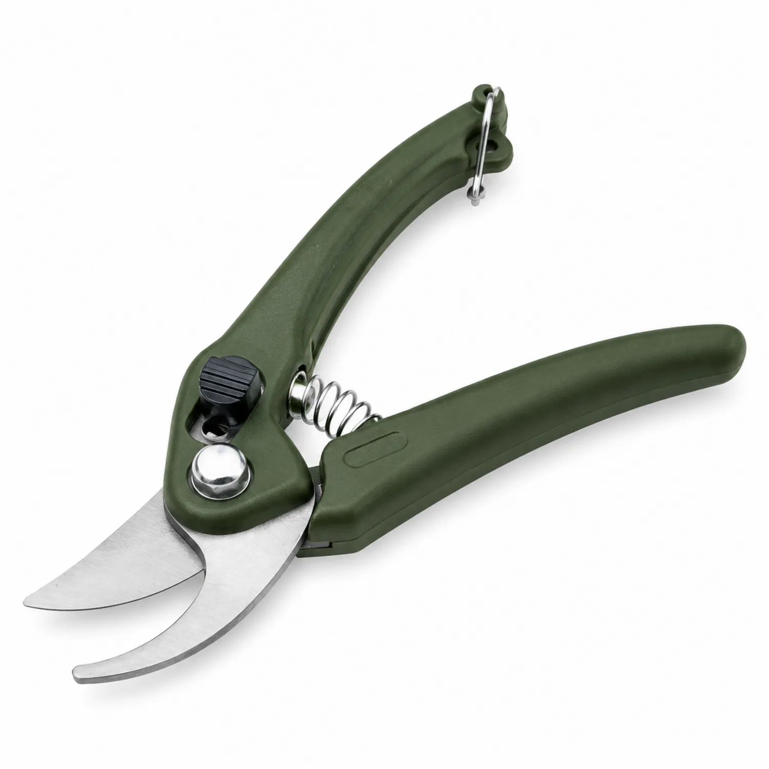 Tijeras de poda manuales verde oscuro 20 cm con mango ergonómico