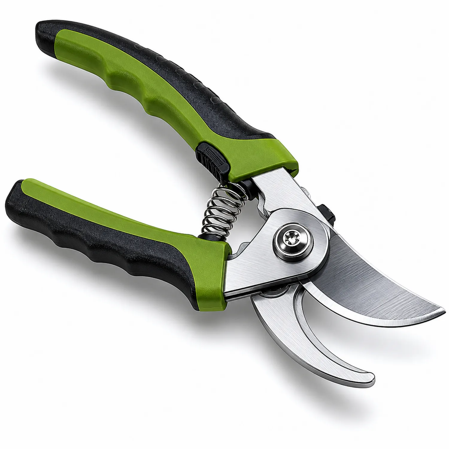 Tijeras de Jardín con Mango Ergonómico Verde y Negro