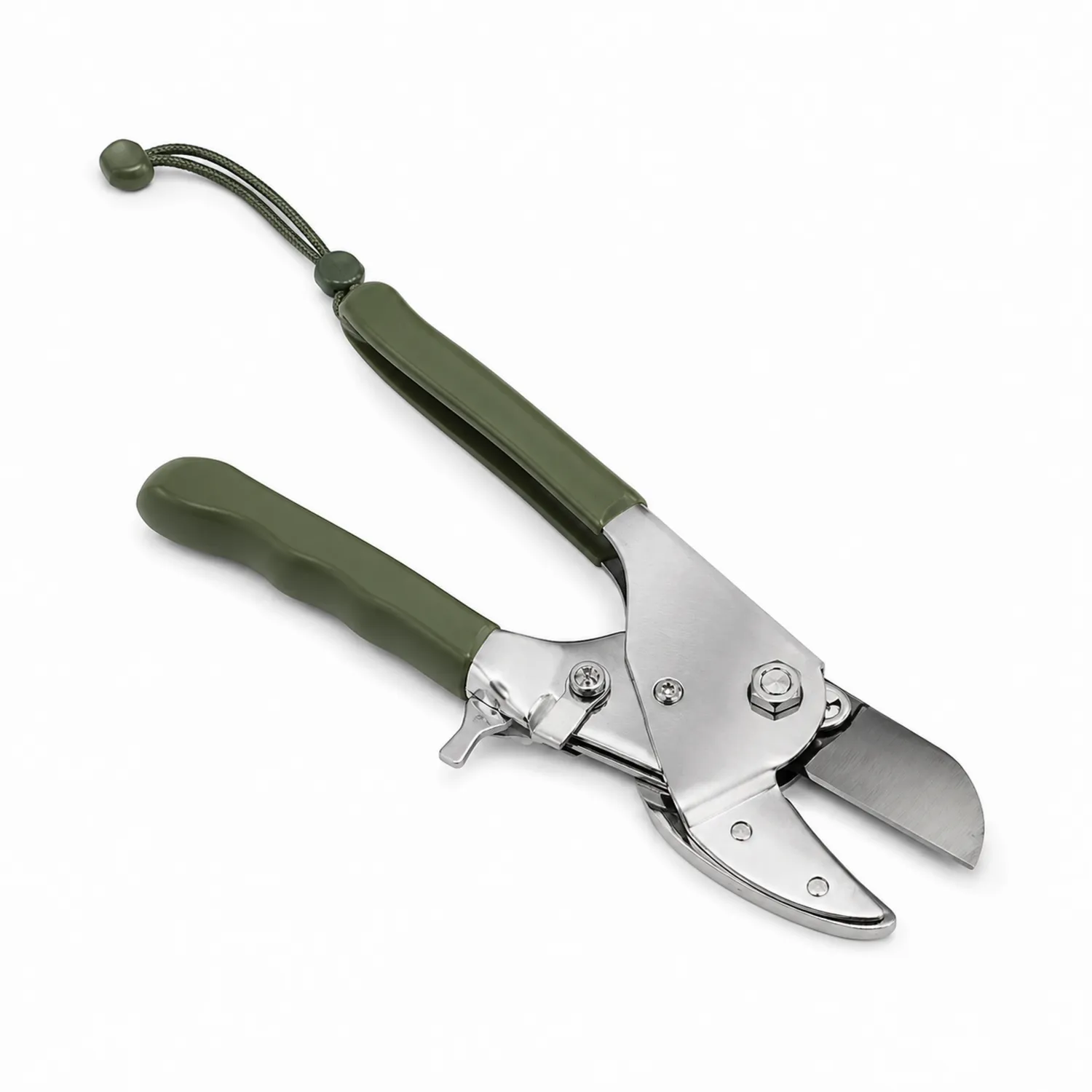 Tijeras cizalla con mango ergonómico verde para jardín