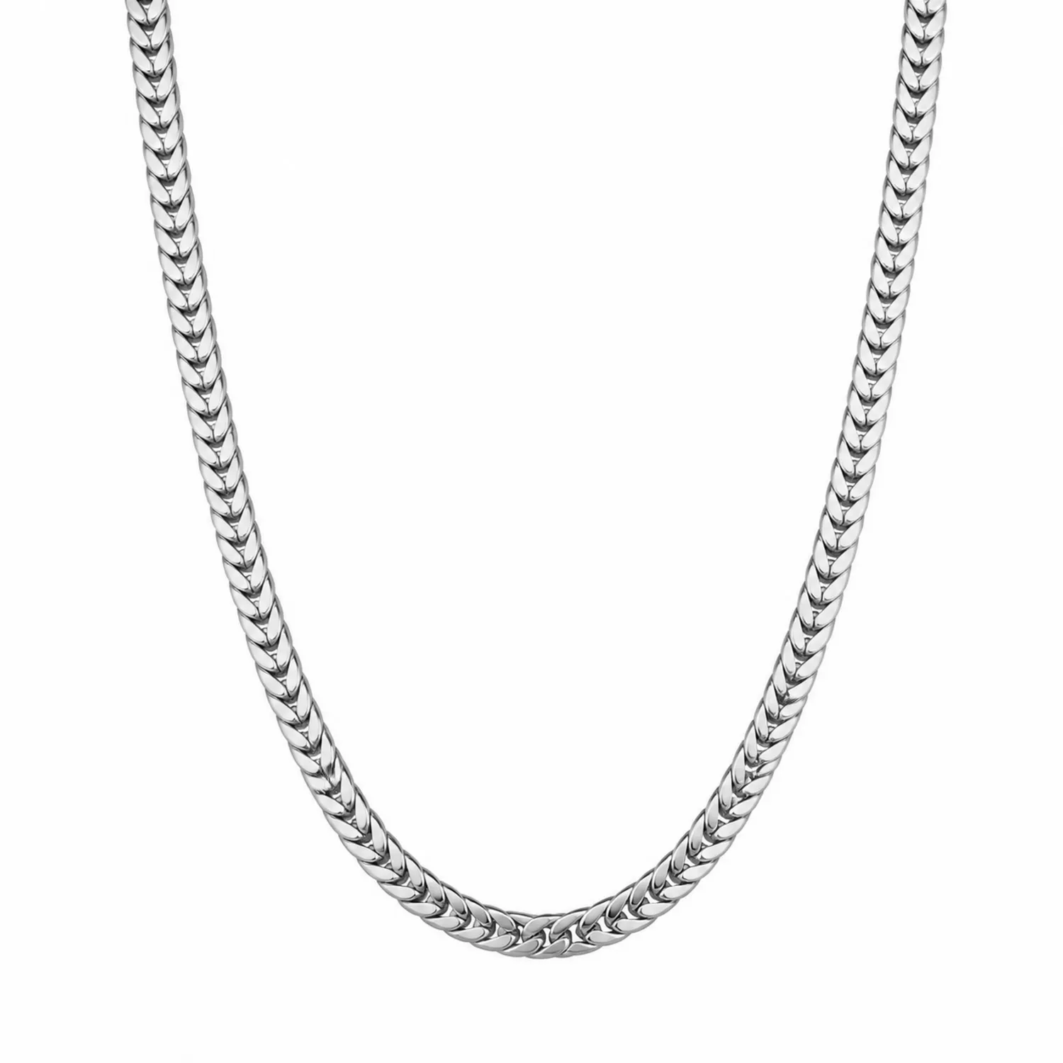 Collier en chaîne gourmette argenté 50 cm