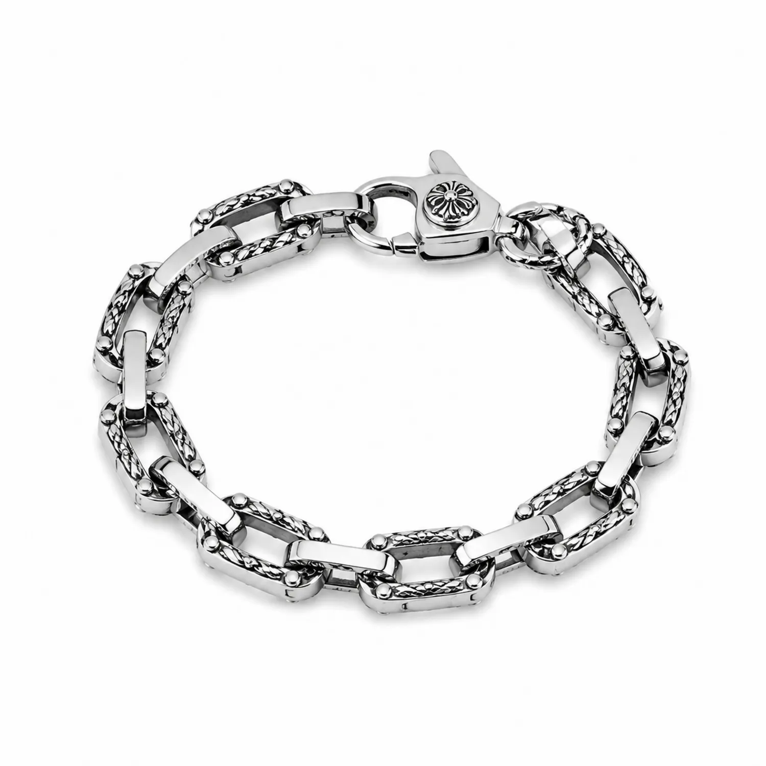 Bracelet chaîne rectangulaire en argent