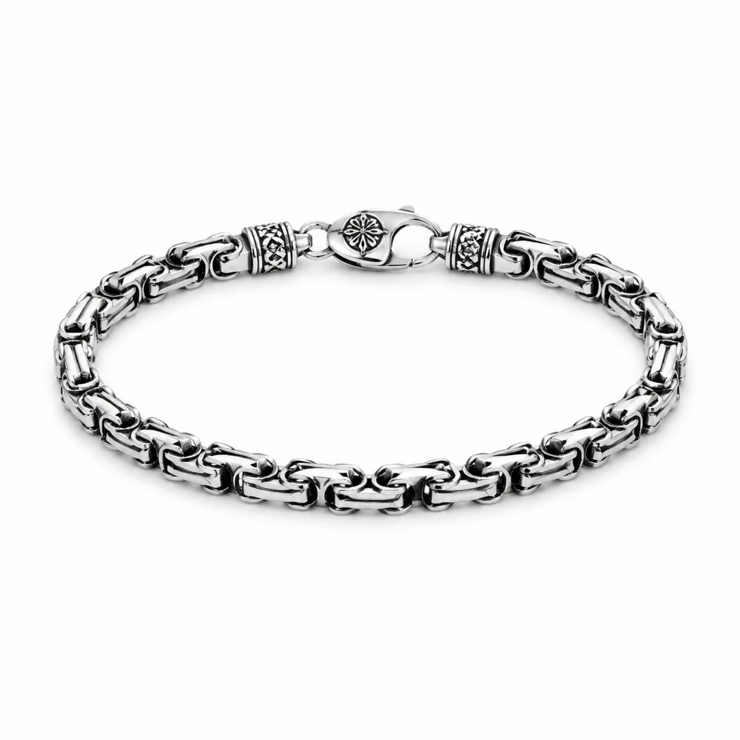 Bracelet Chaîne Gourmette Argent pour Homme - Style Élégant et Sécurisé