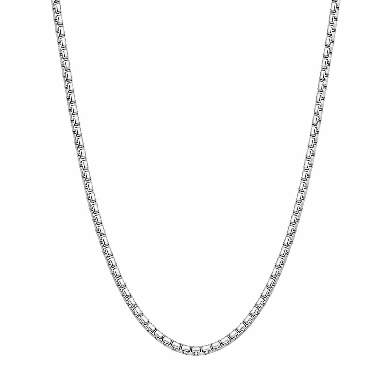 Collier chaîne carrée argent 50 cm