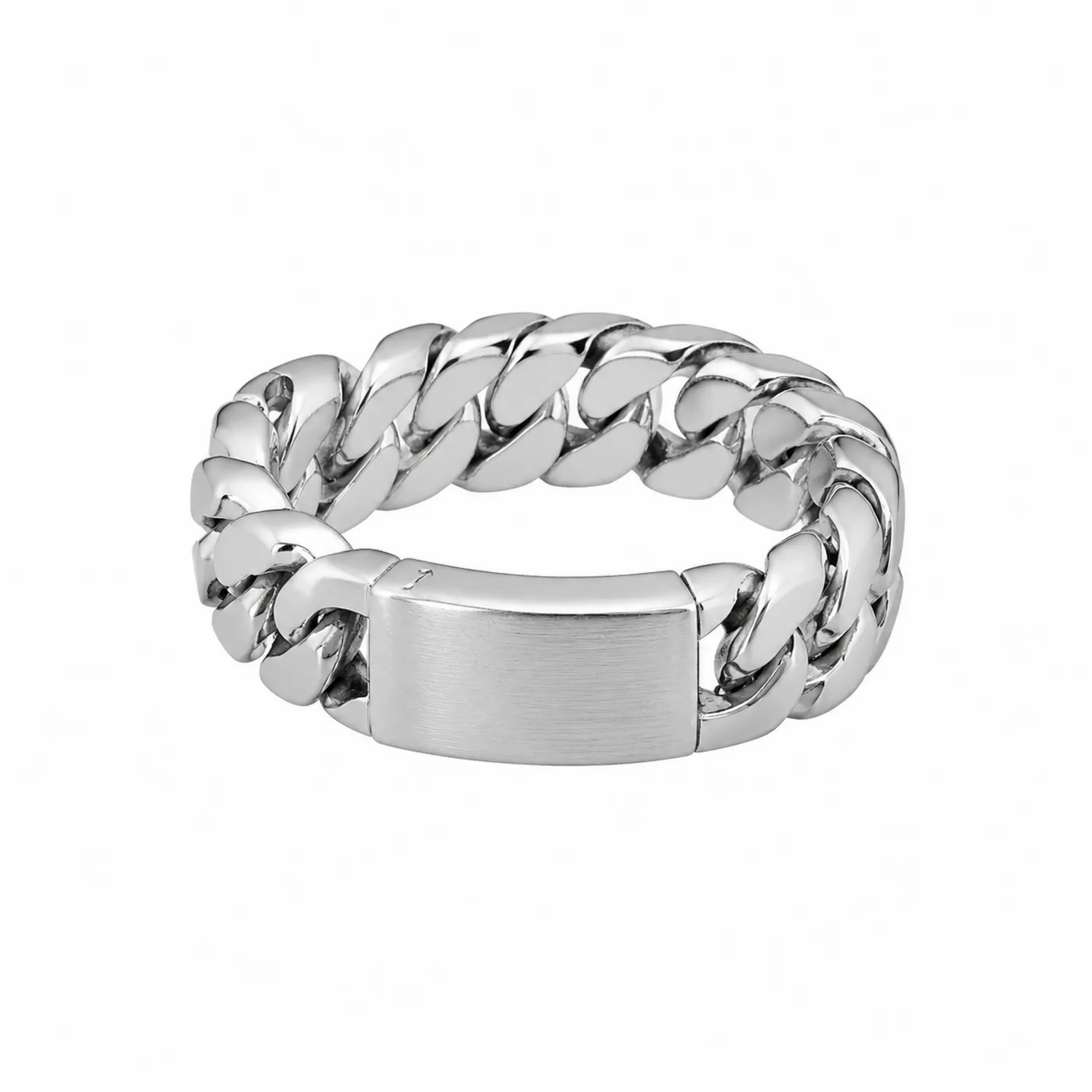 Anello a Catena in Argento Lucido