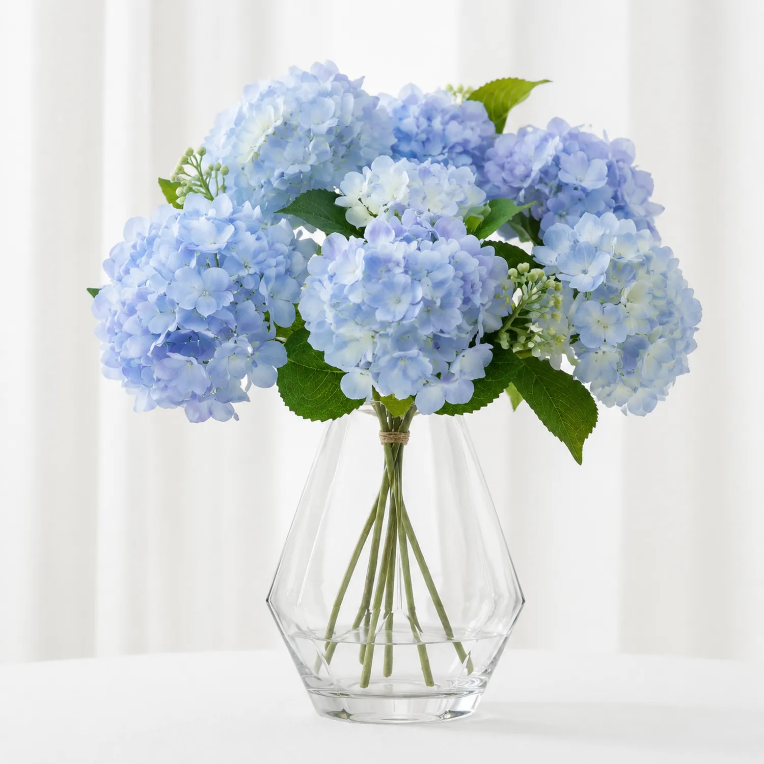 Mazzo di Ortensie Artificiali Decorativo Blu