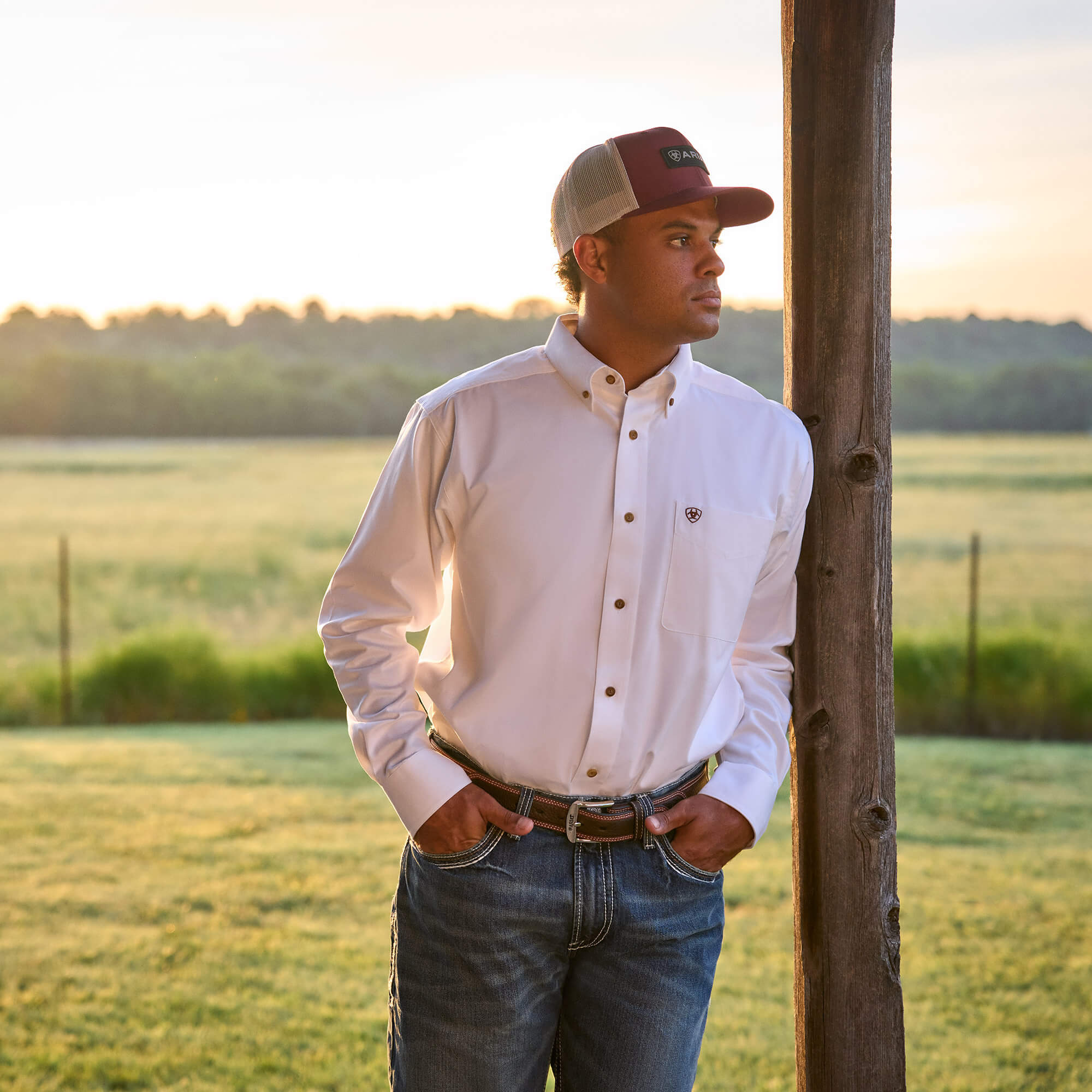 Solid Twill Classic Fit Shirt Lifestyle - WHITE