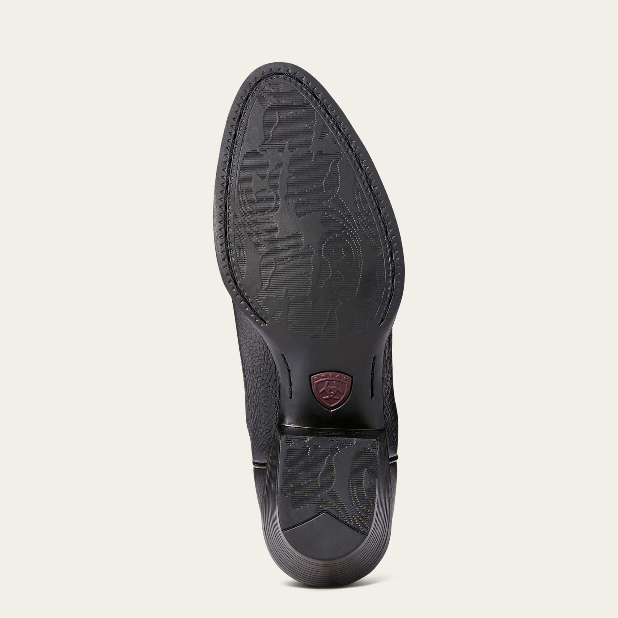Heritage R Toe Western Boot Sole - BLACK DEERTAN