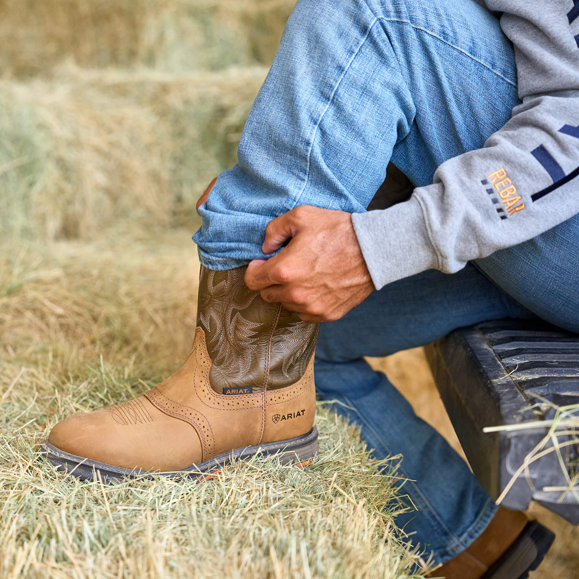 WorkHog Pull-on Work Boot Lifestyle - AGED BARK