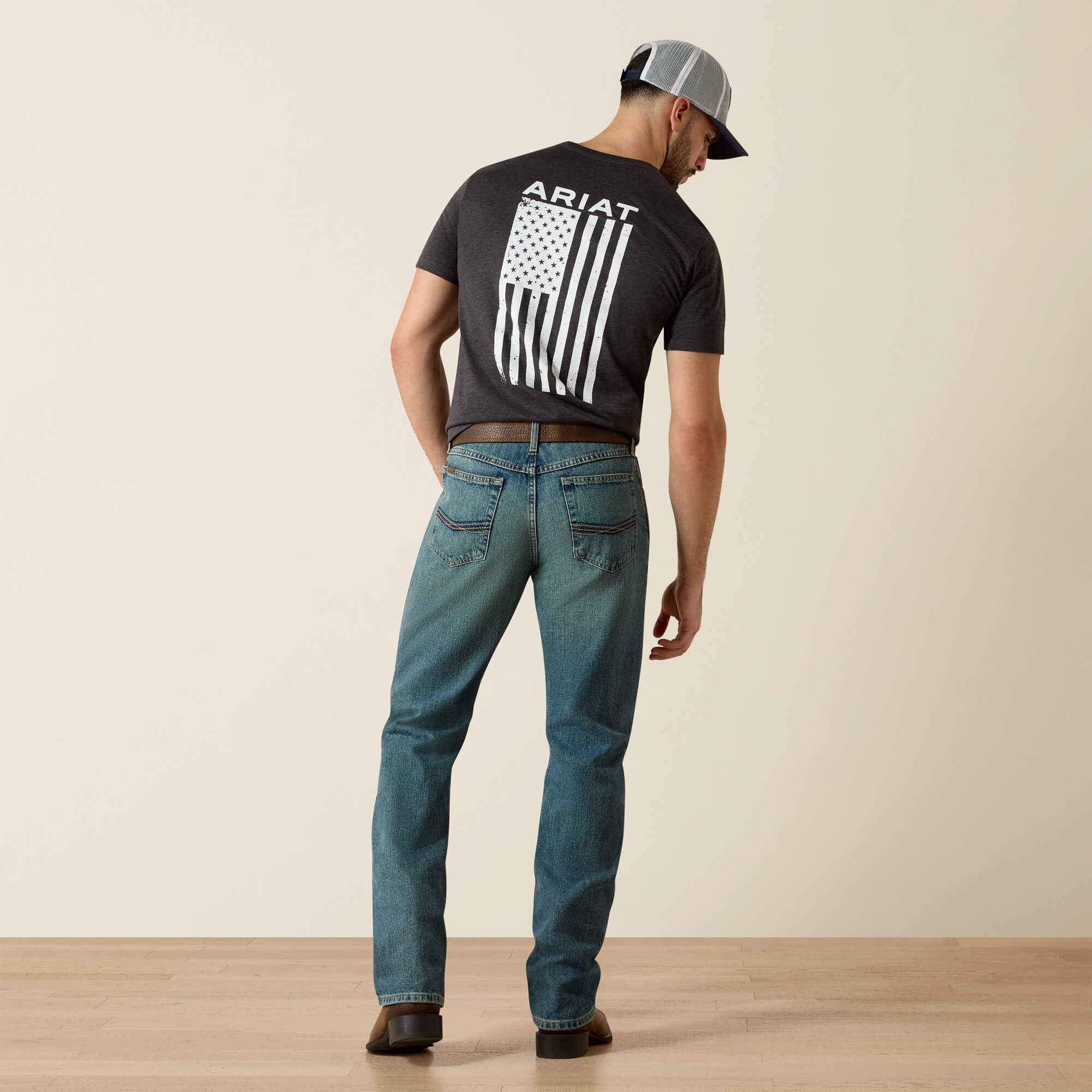 M2 Relaxed Legacy Boot Cut Jean Back - GRANITE