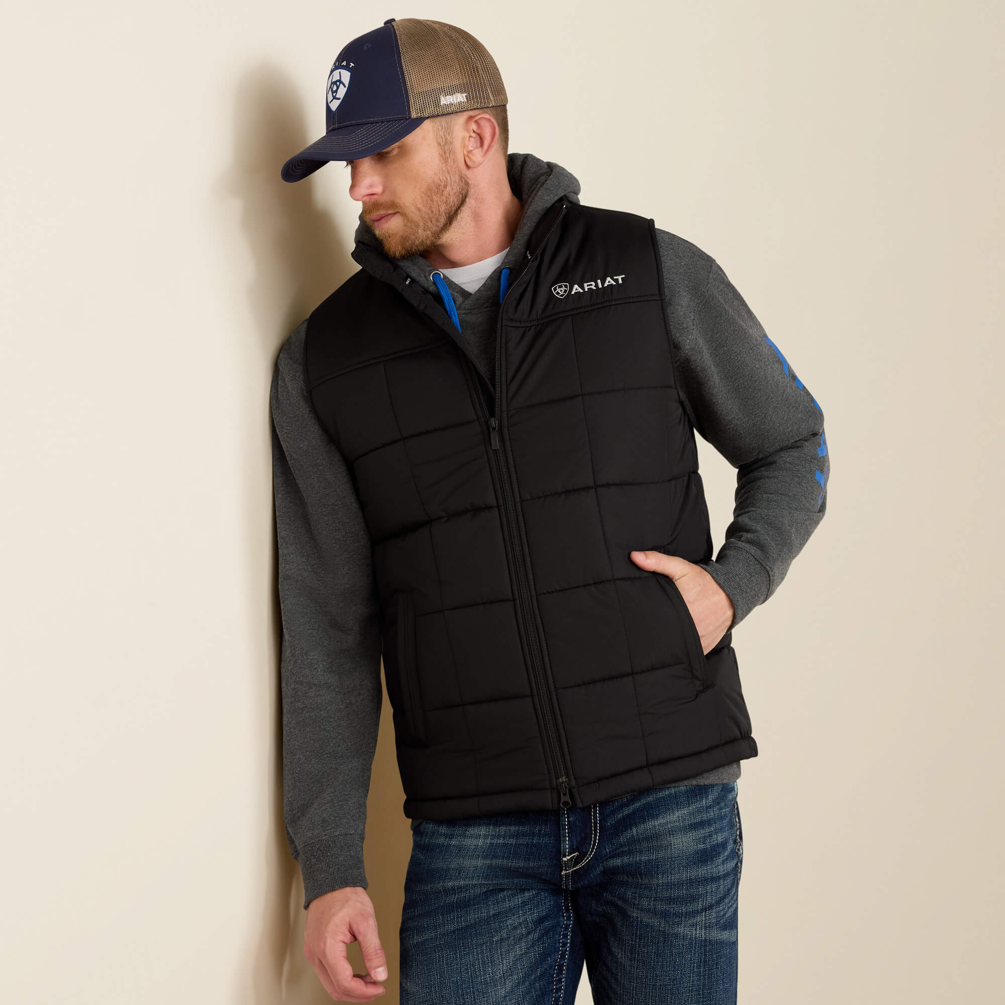 Crius Insulated Vest Front - BLACK