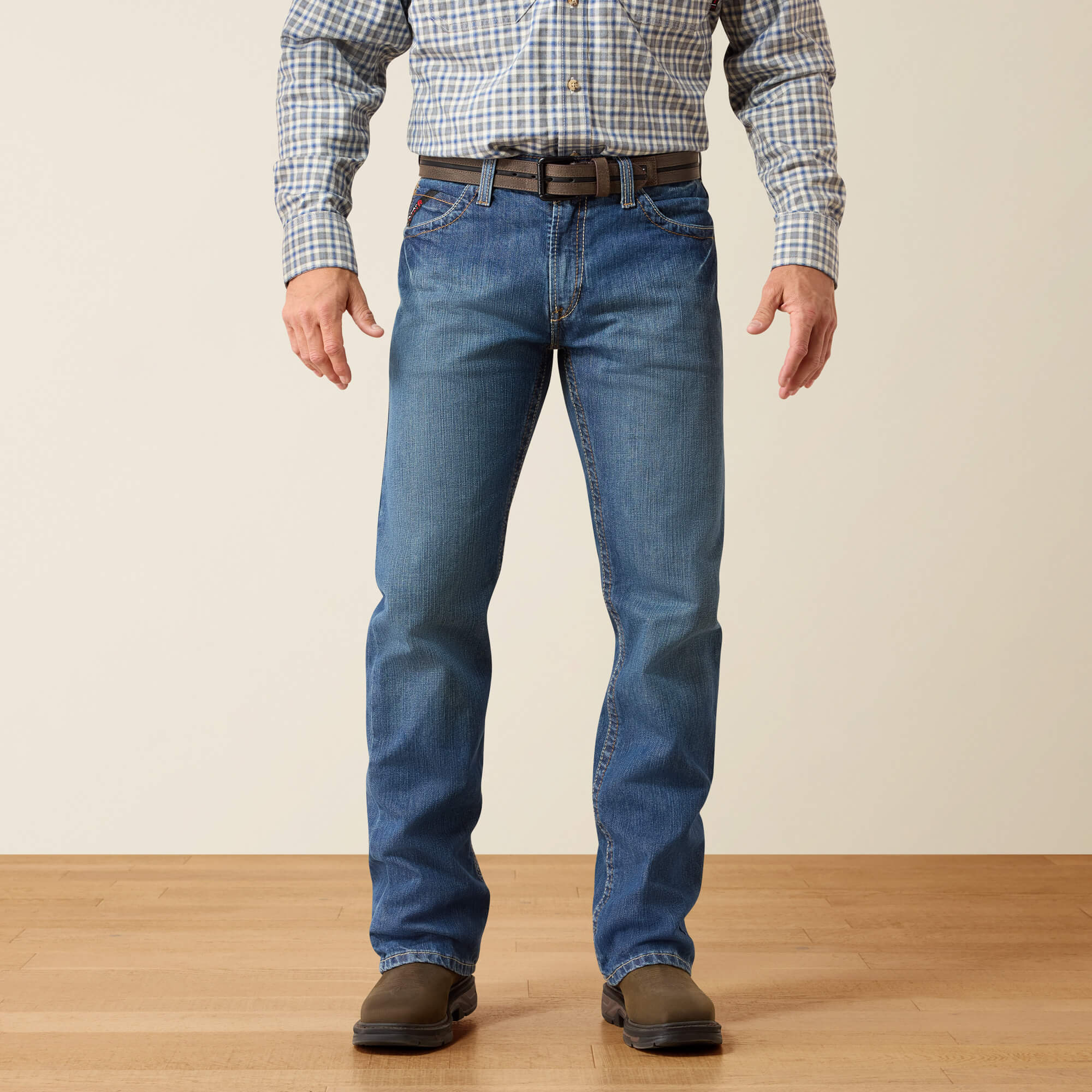 FR M4 Relaxed Basic Boot Cut Jean Front - FLINT
