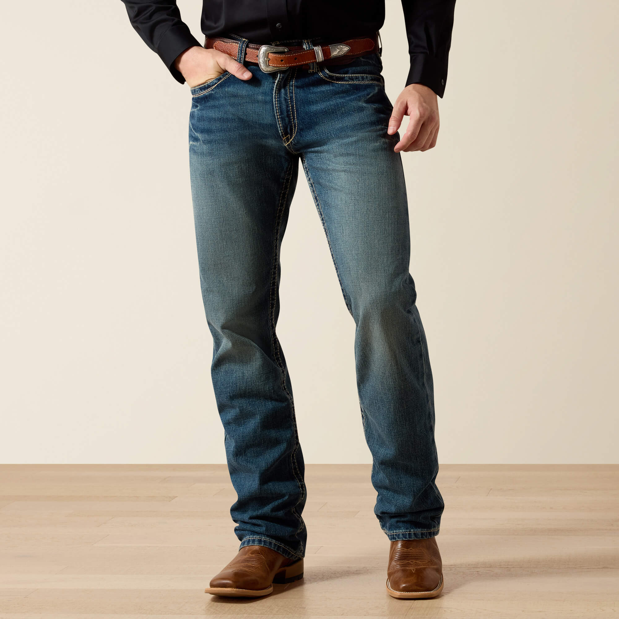 M5 Straight Boundary Straight Leg Jeans Front - GULCH