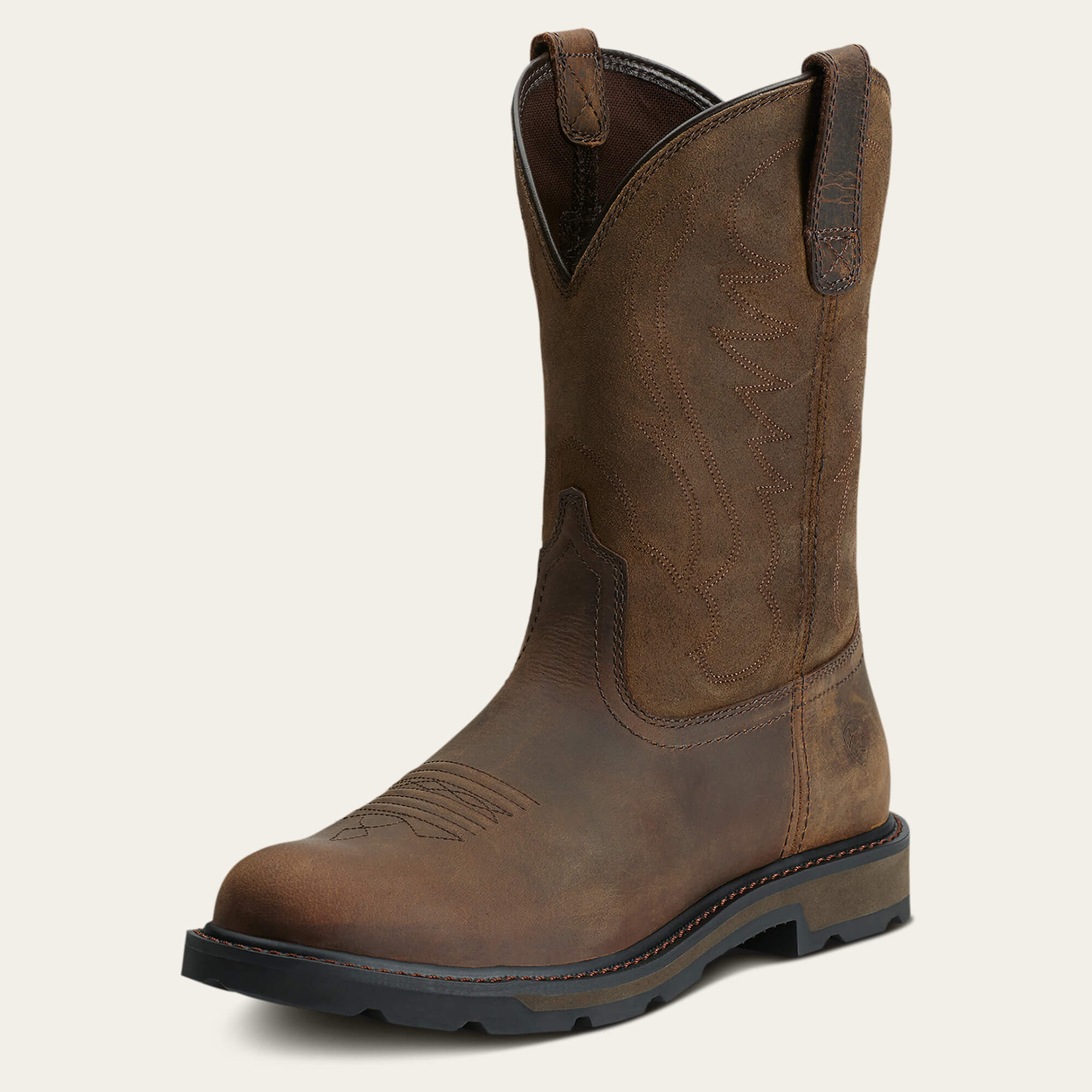 Groundbreaker Work Boot 3-4 Front - BROWN
