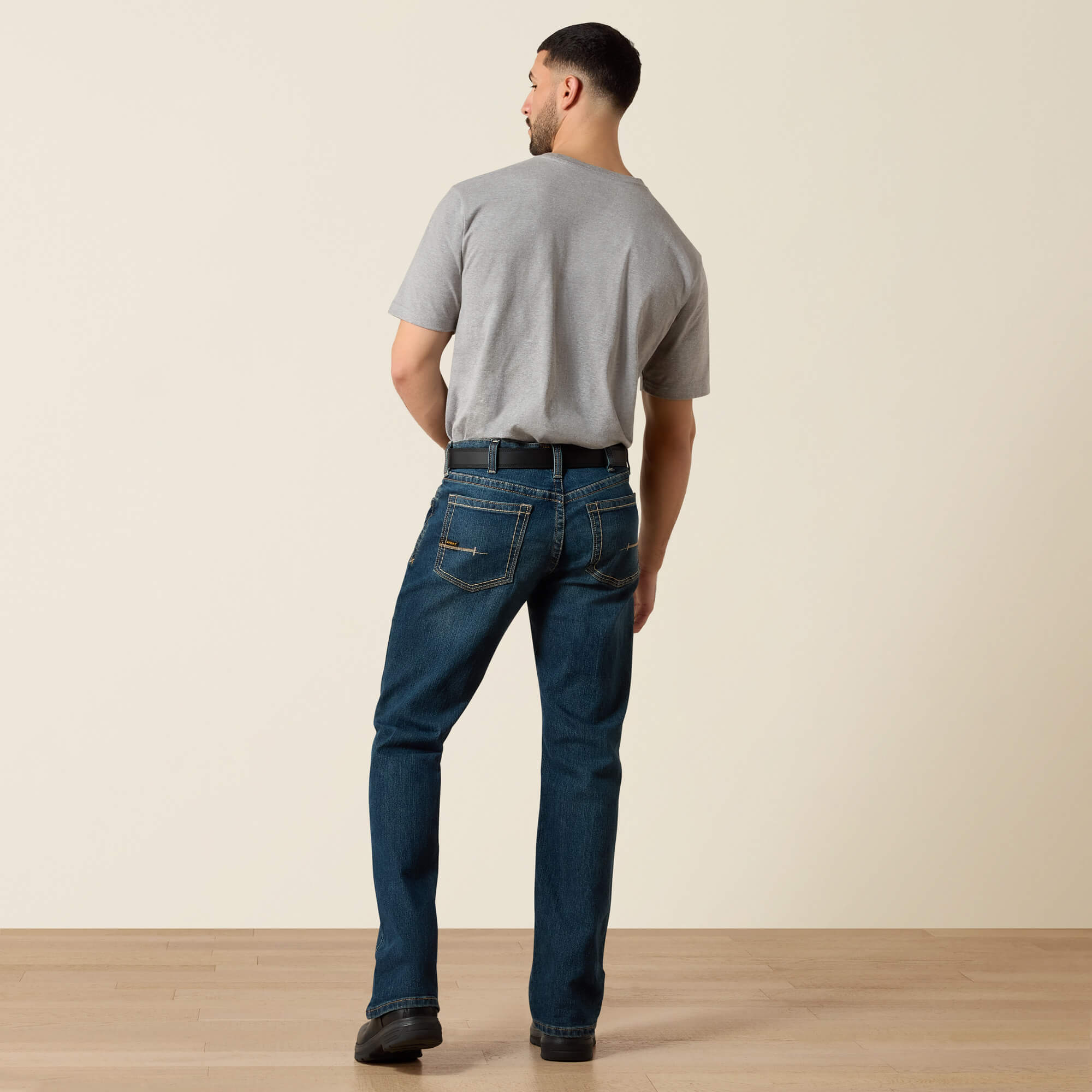 Rebar M4 Relaxed DuraStretch Edge Boot Cut Jean Back - BODIE