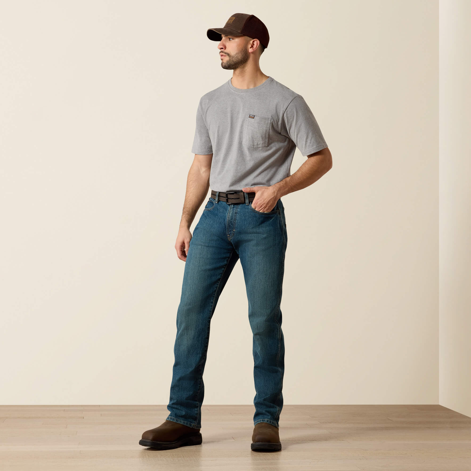 Rebar M4 Relaxed DuraStretch Basic Boot Cut Jean Full - CARBINE