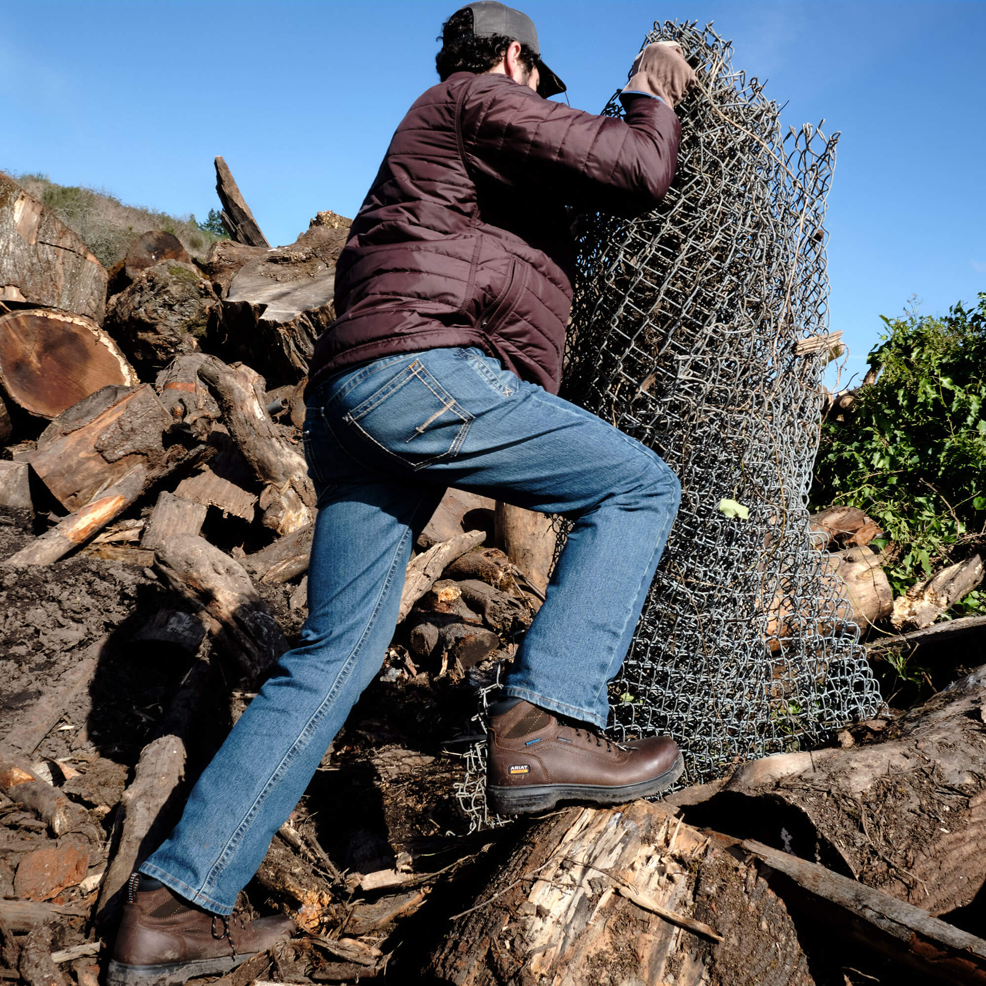 Rebar M5 Straight DuraStretch Edge Stackable Straight Leg Jean Lifestyle - IRONSIDE
