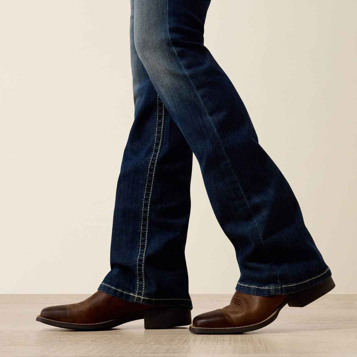 R.E.A.L. Mid Rise Stretch Entwined Boot Cut Jean - Marine