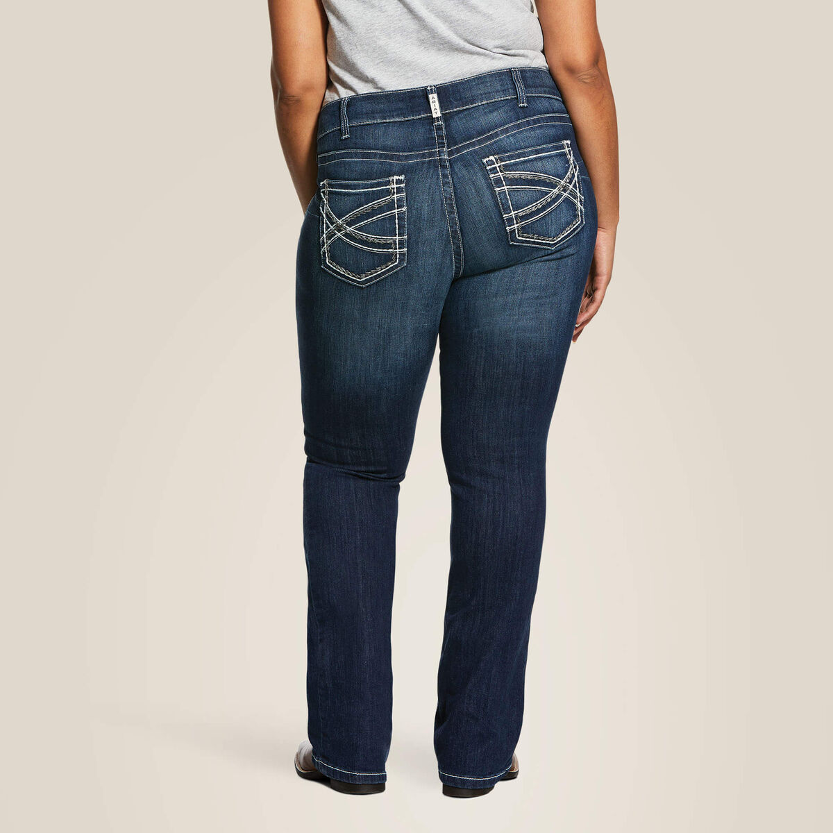 R.E.A.L. Mid Rise Stretch Entwined Boot Cut Jean - Marine
