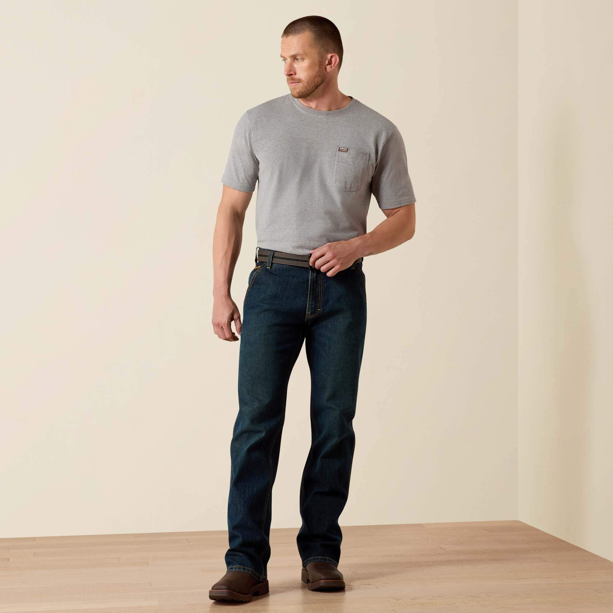 Rebar M4 Relaxed Workhorse DuraStretch Boot Cut Jeans Full - PHANTOM