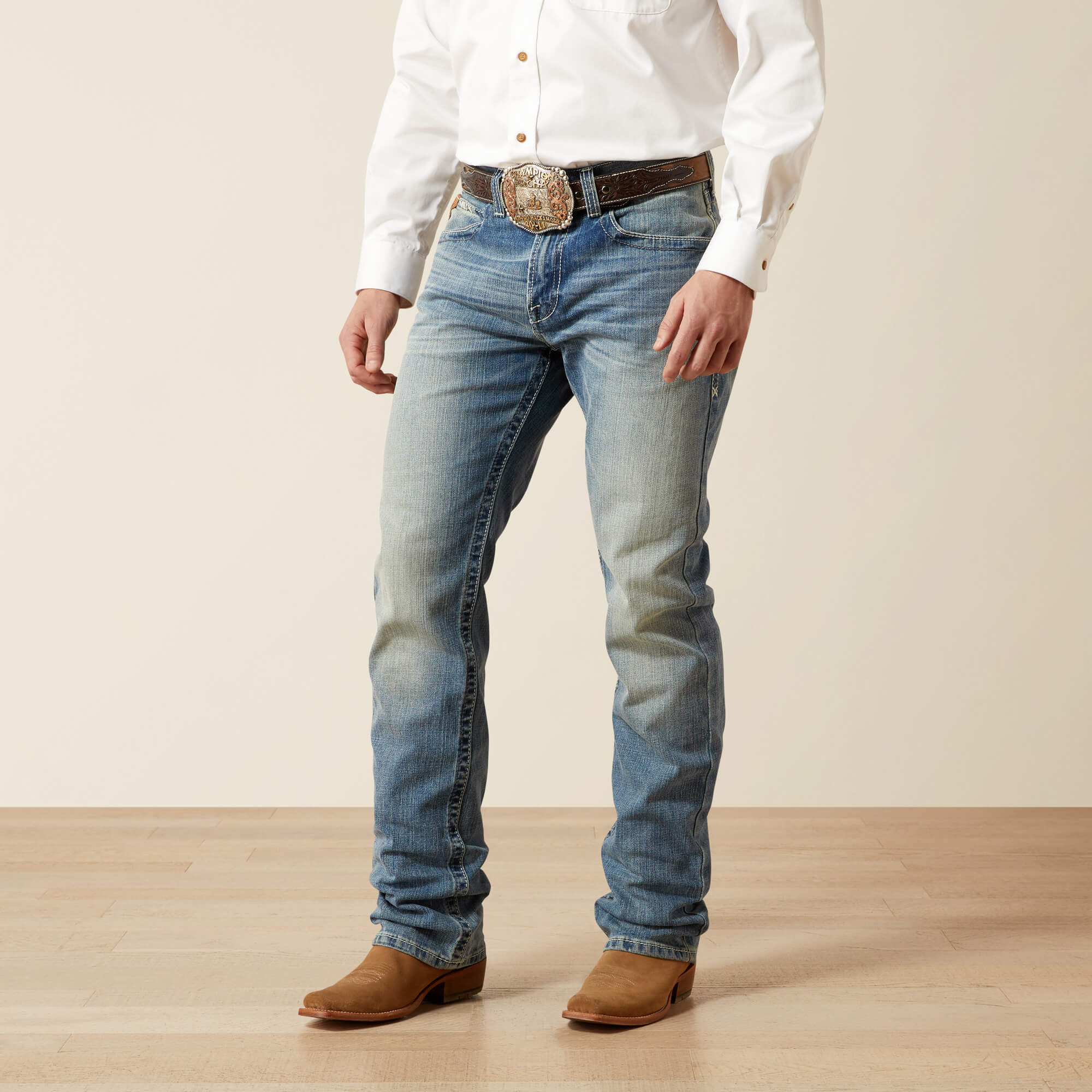 M2 Relaxed Stirling Stretch Boot Cut Jean Front - SHASTA