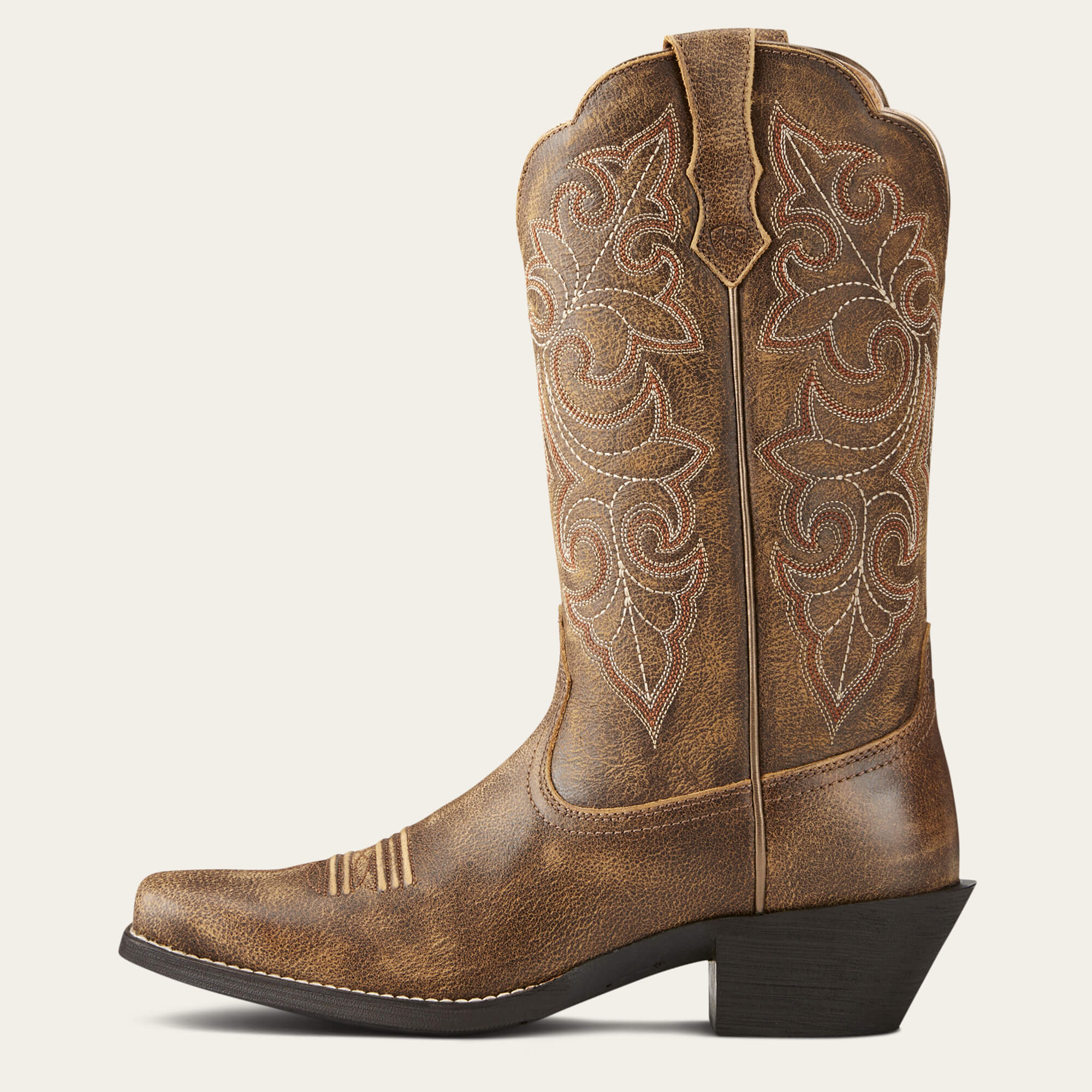Round Up Square Toe Western Boot Side - VINTAGE BOMBER