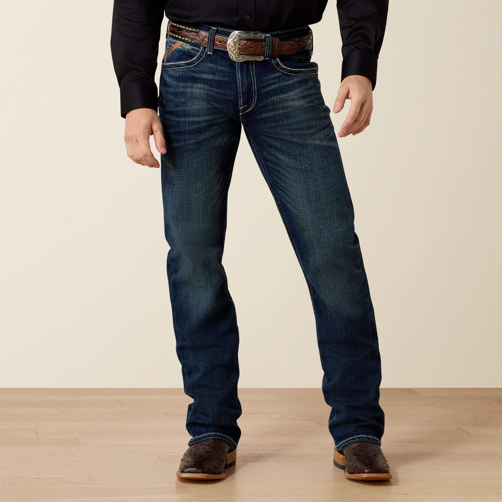 M4 Relaxed Adkins Boot Cut Jean Front - TURNOUT
