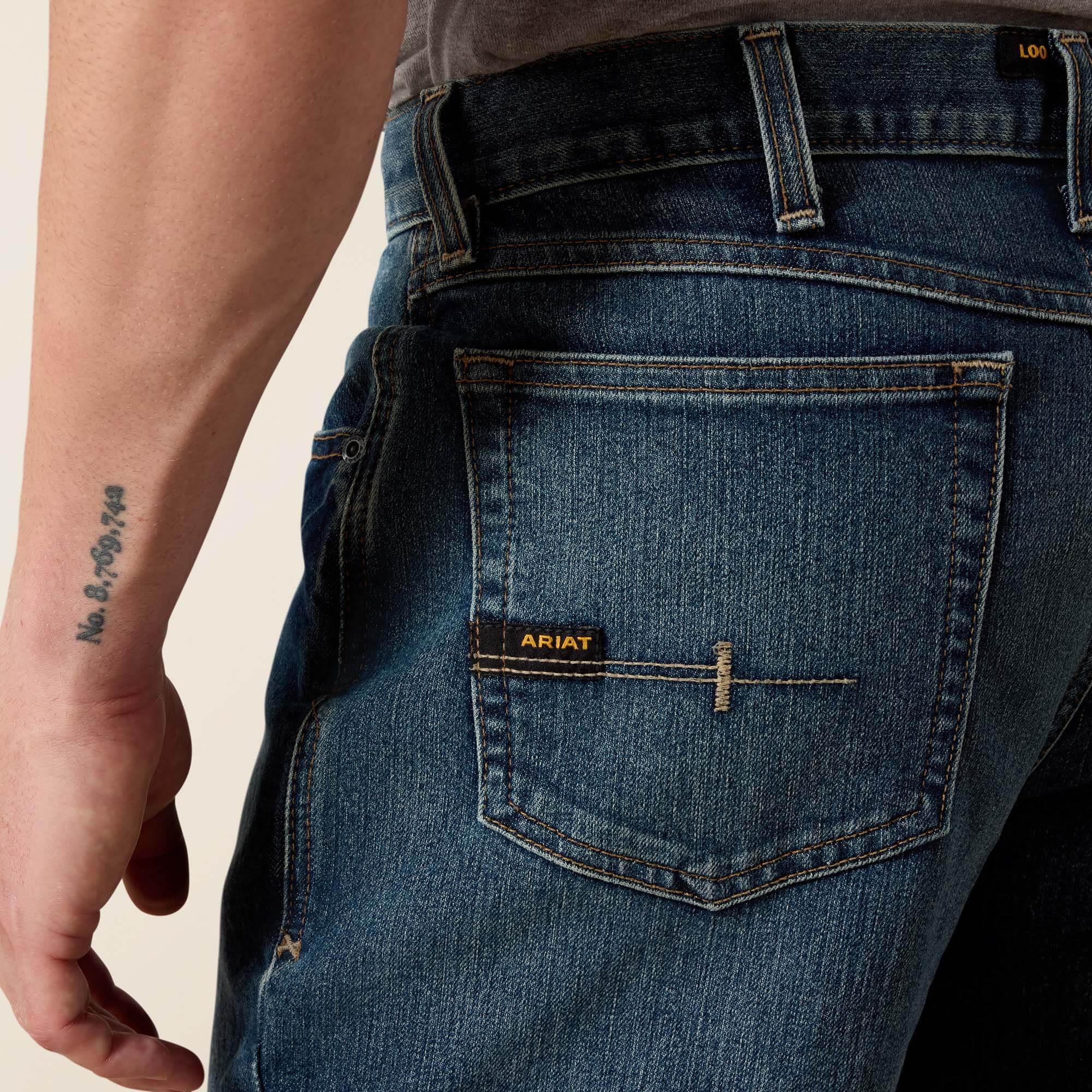 Rebar M3 Loose DuraStretch Basic Stackable Straight Leg Jean 02 - SIERRA
